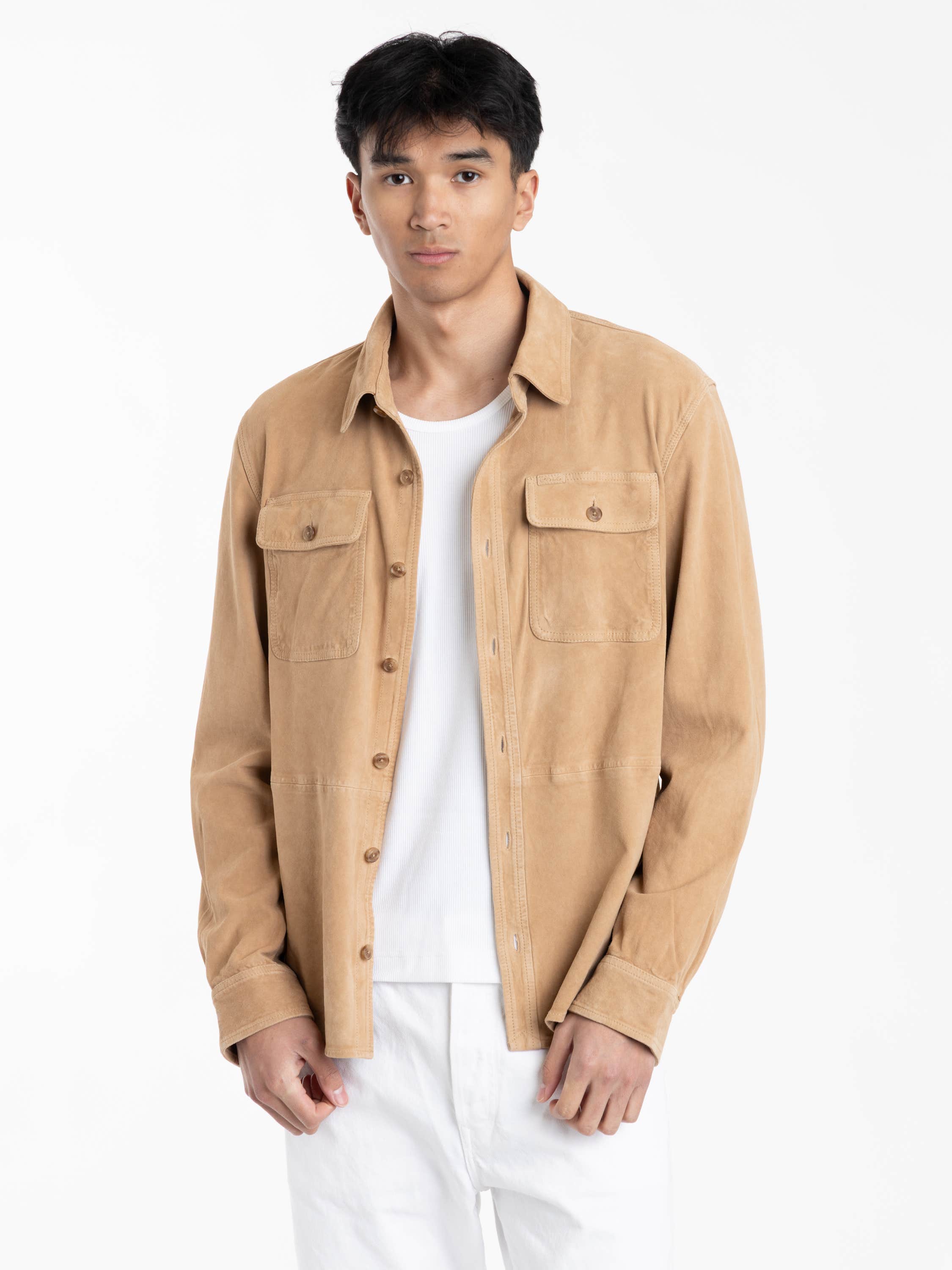 Suede Leather Jacket Blouson