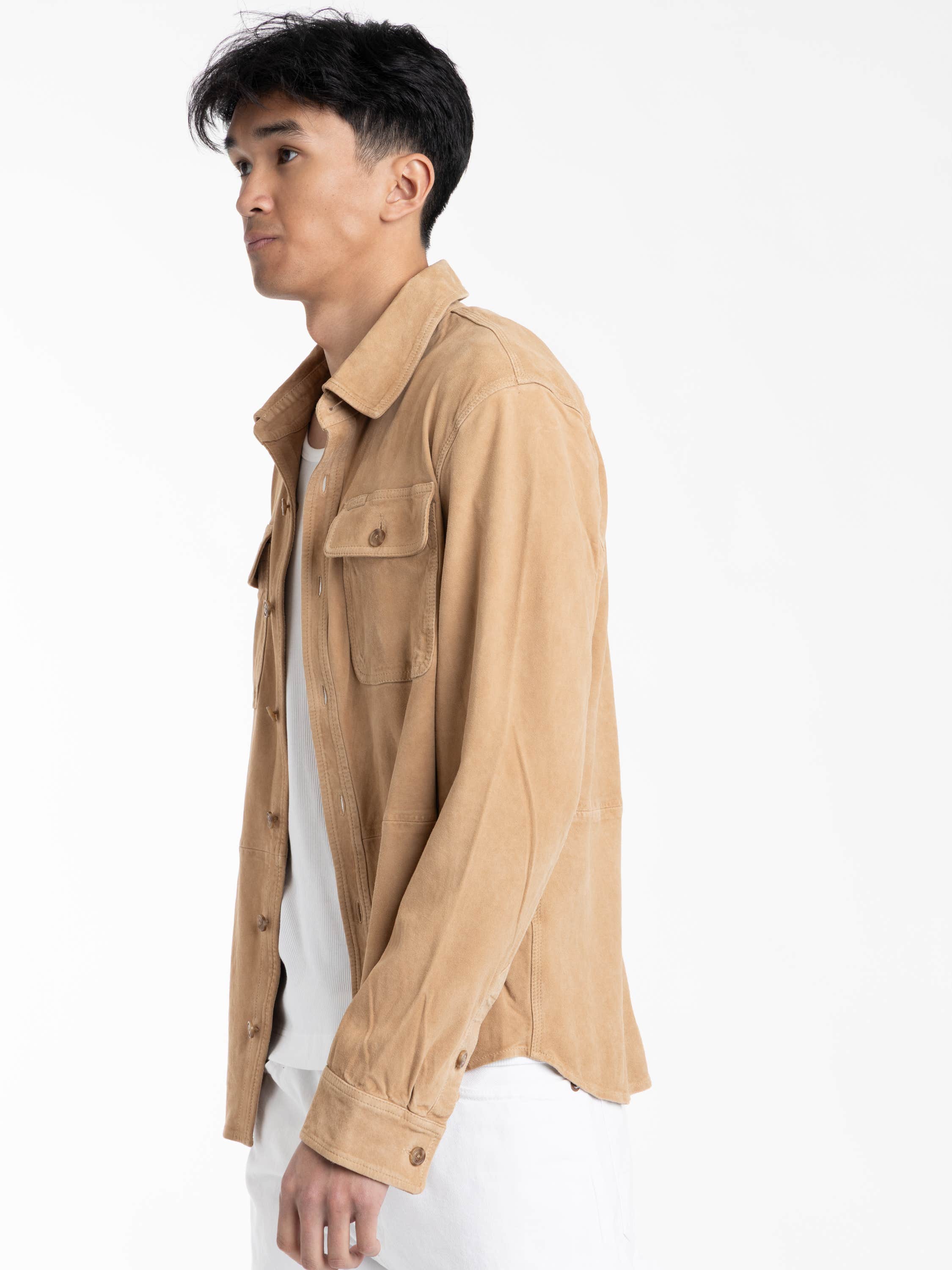 Suede Leather Jacket Blouson