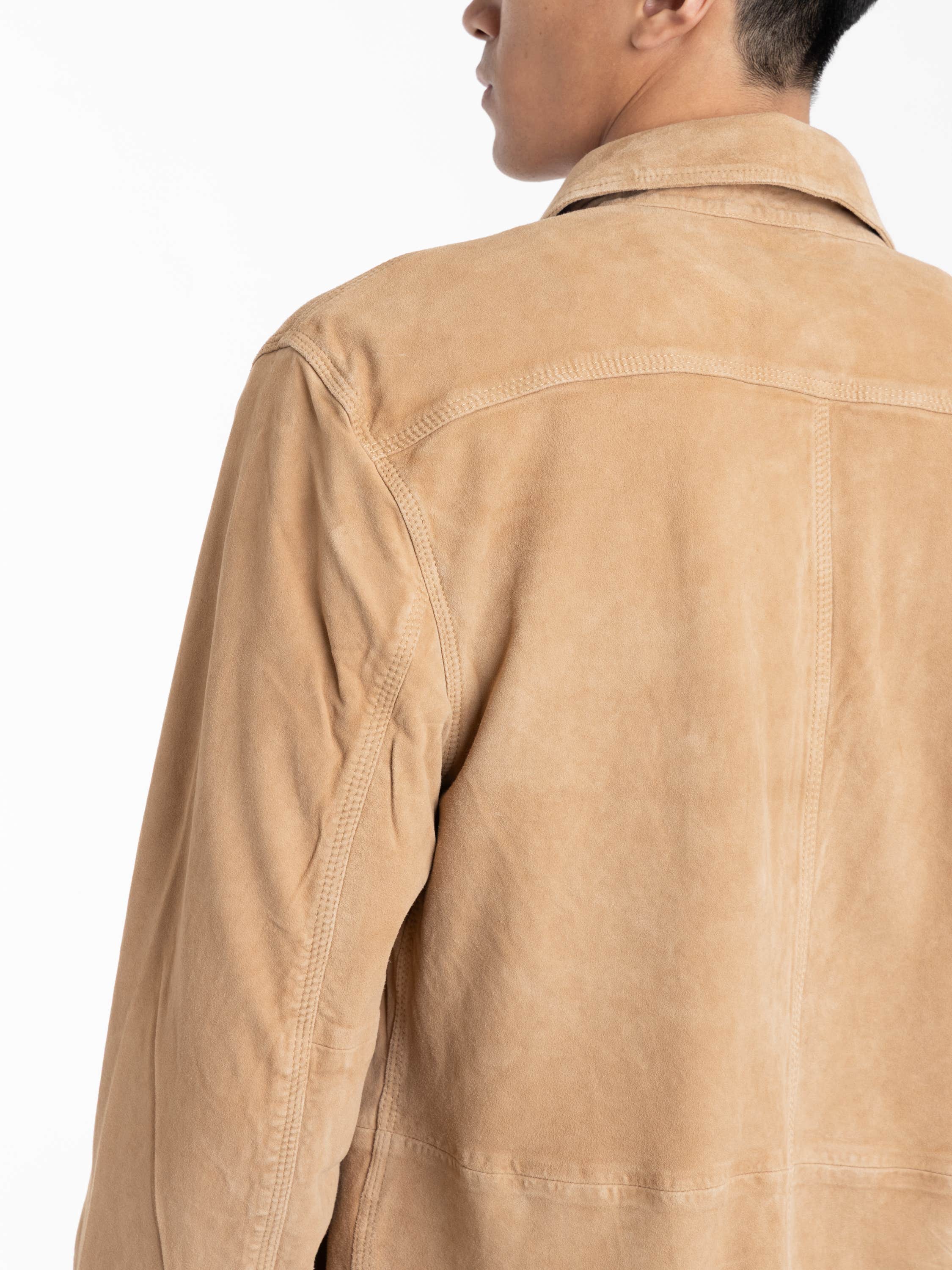 Suede Leather Jacket Blouson