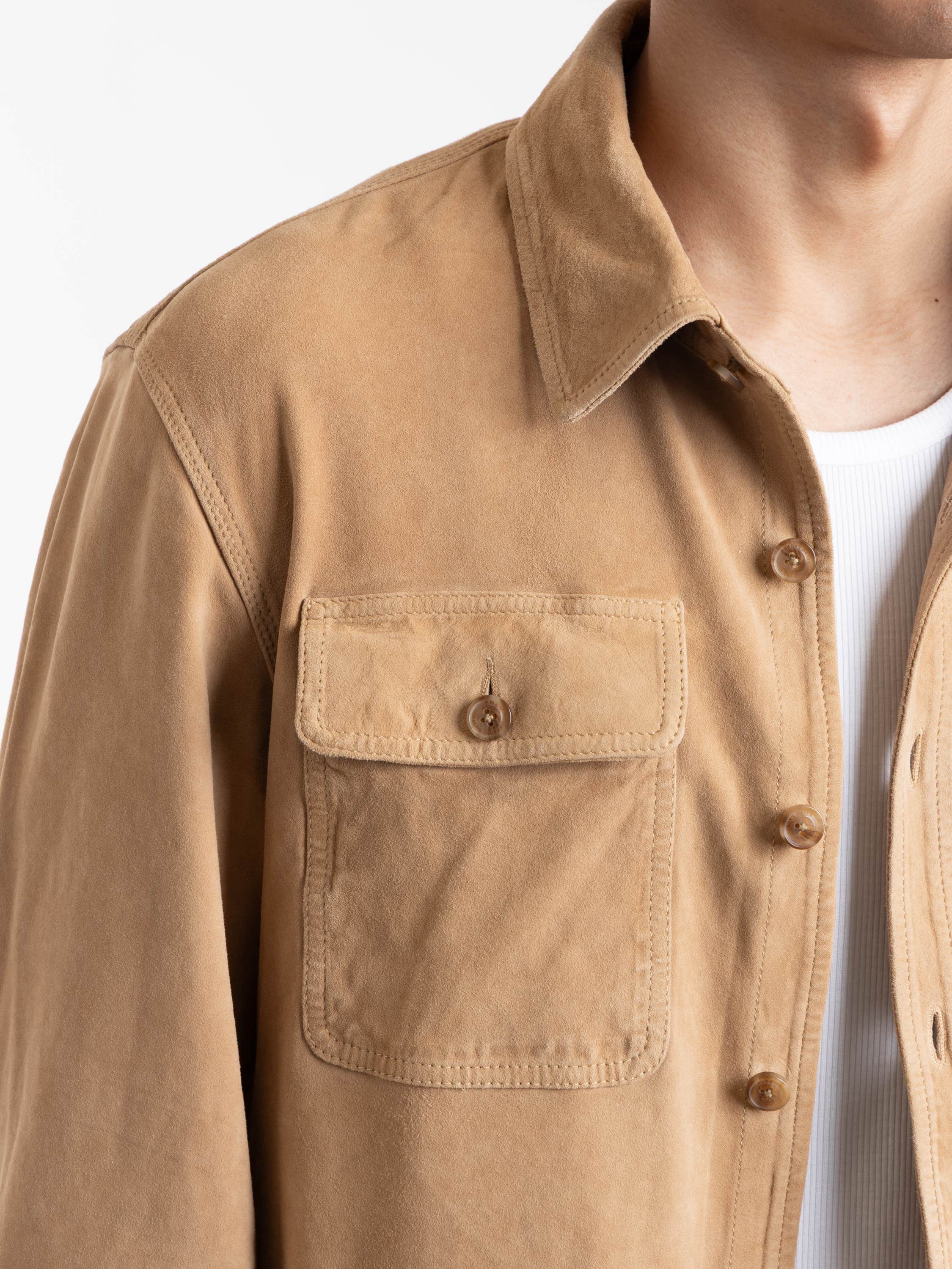 Suede Leather Jacket Blouson