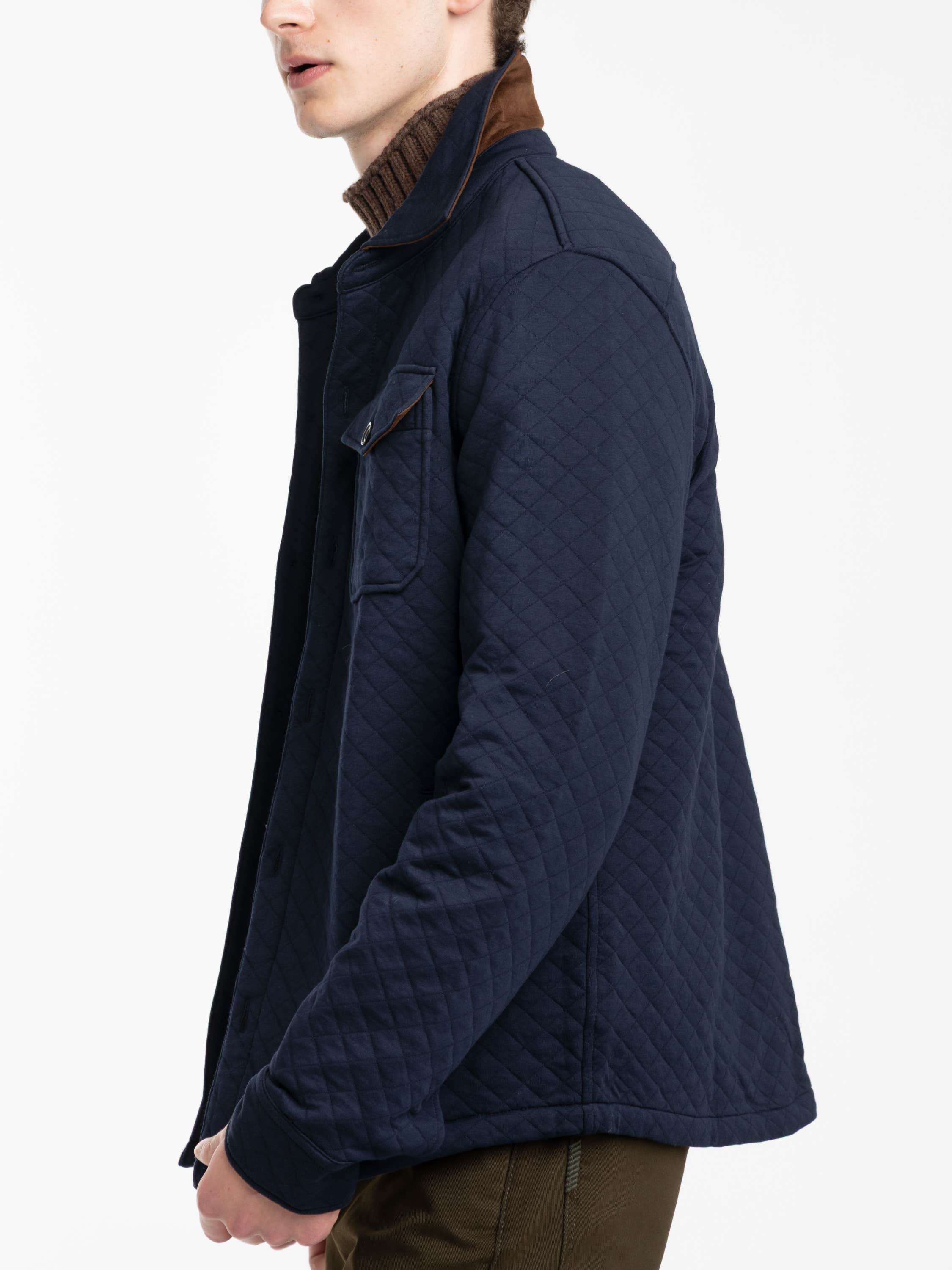Navy Beaton Quilted Jacket