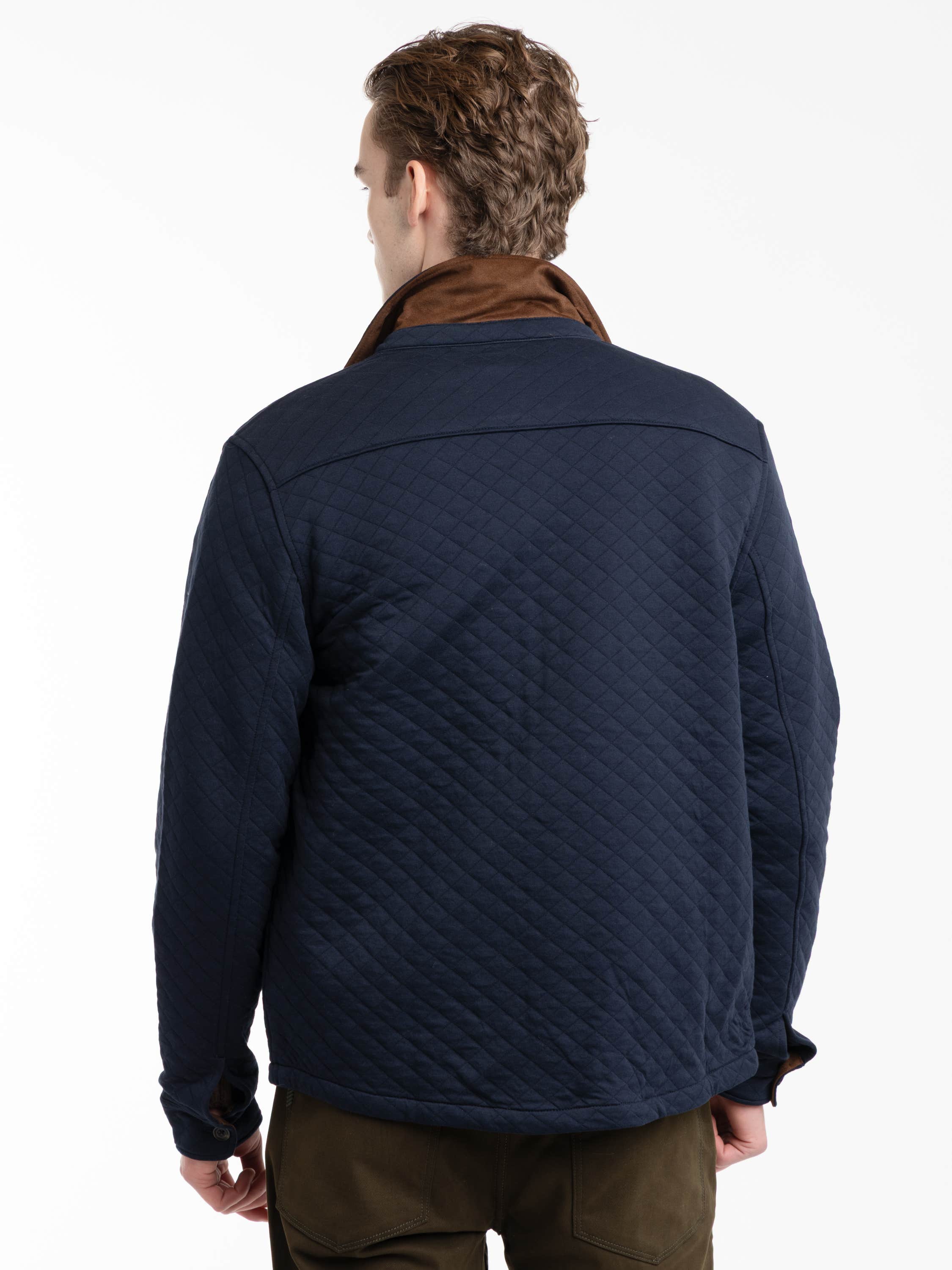 Navy Beaton Quilted Jacket