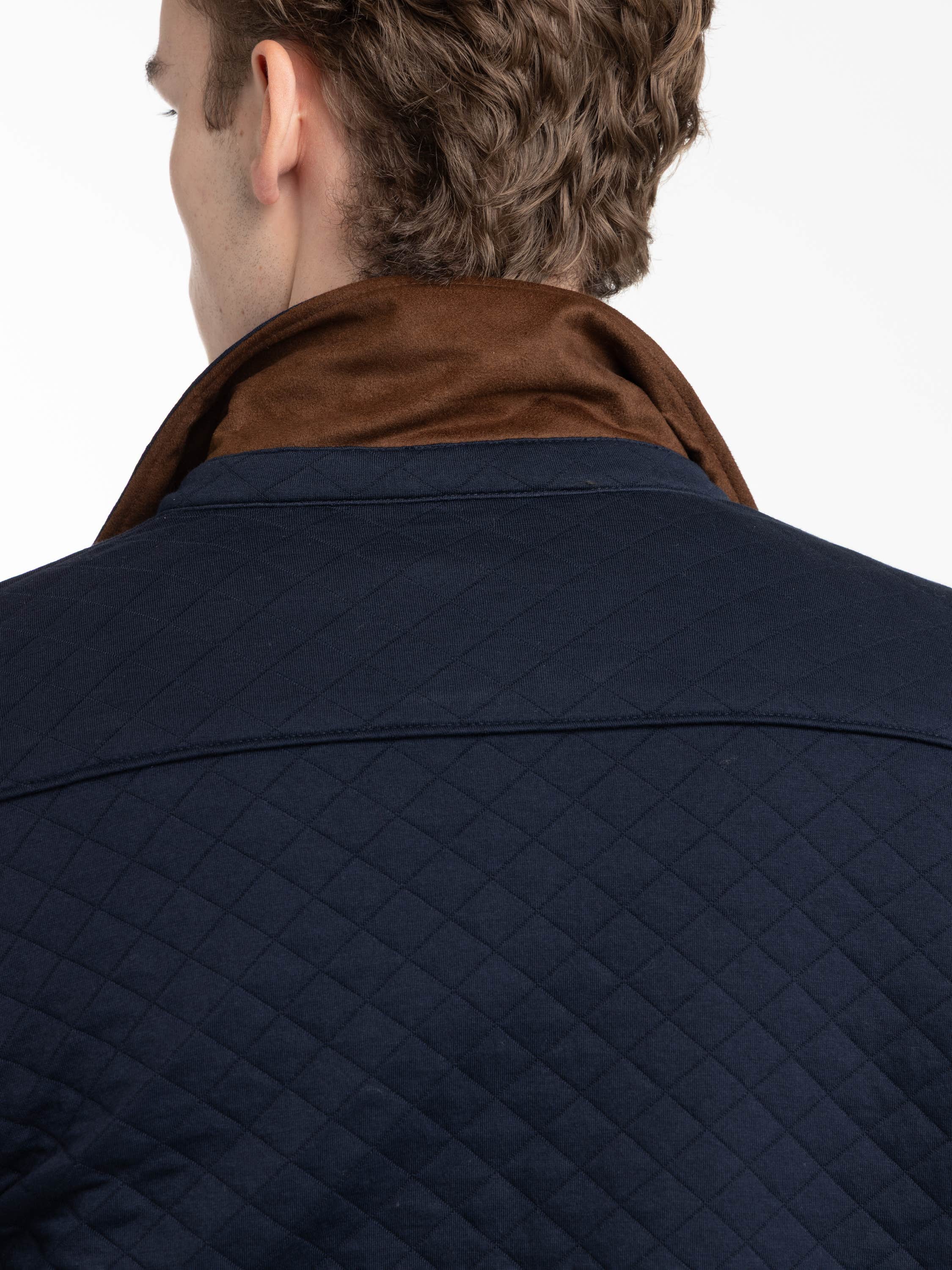 Navy Beaton Quilted Jacket