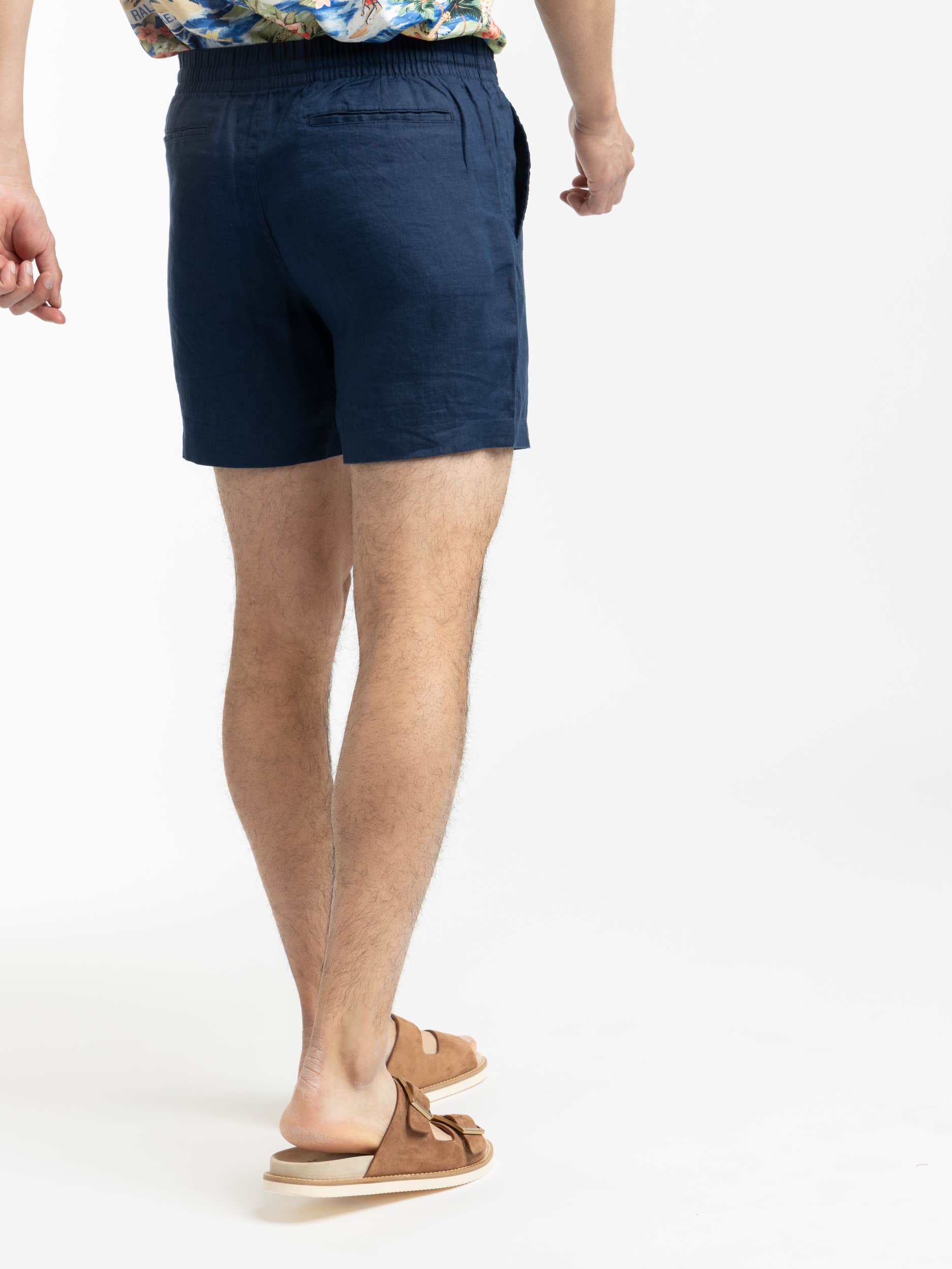 Navy Polo Prepster Linen Short