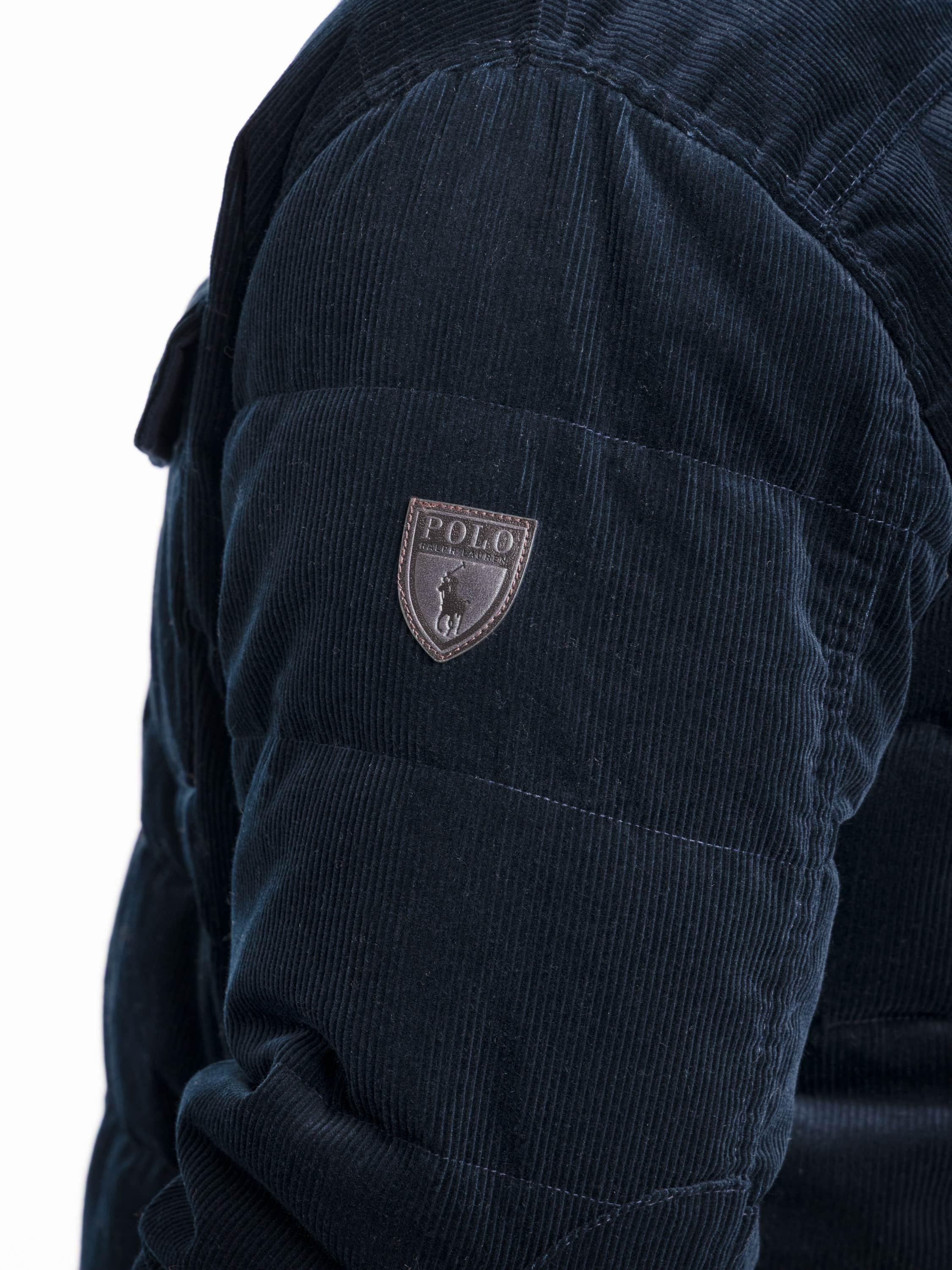 Navy Puffer Corduoray Jacket