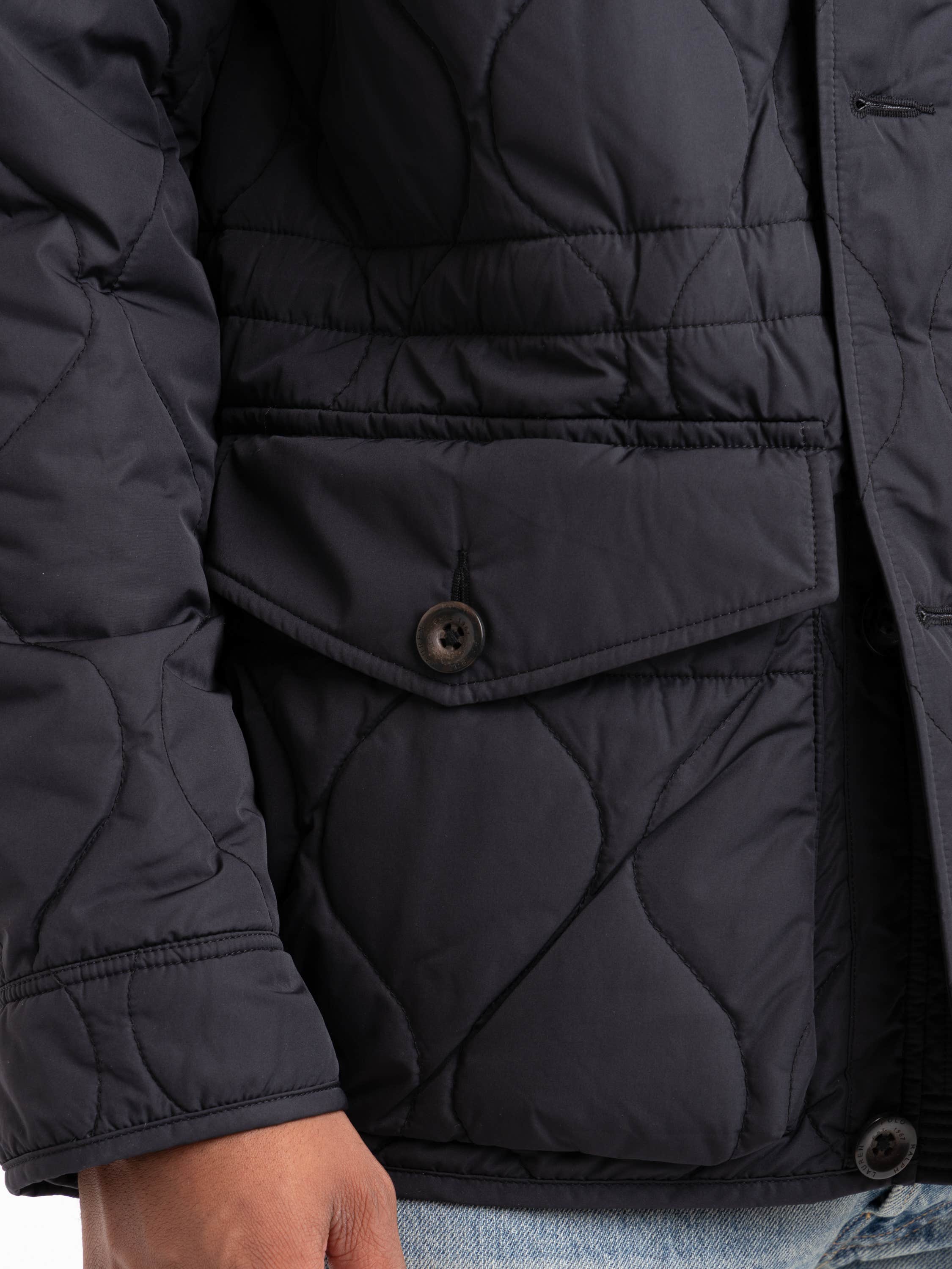 Navy Quilted Jacket
