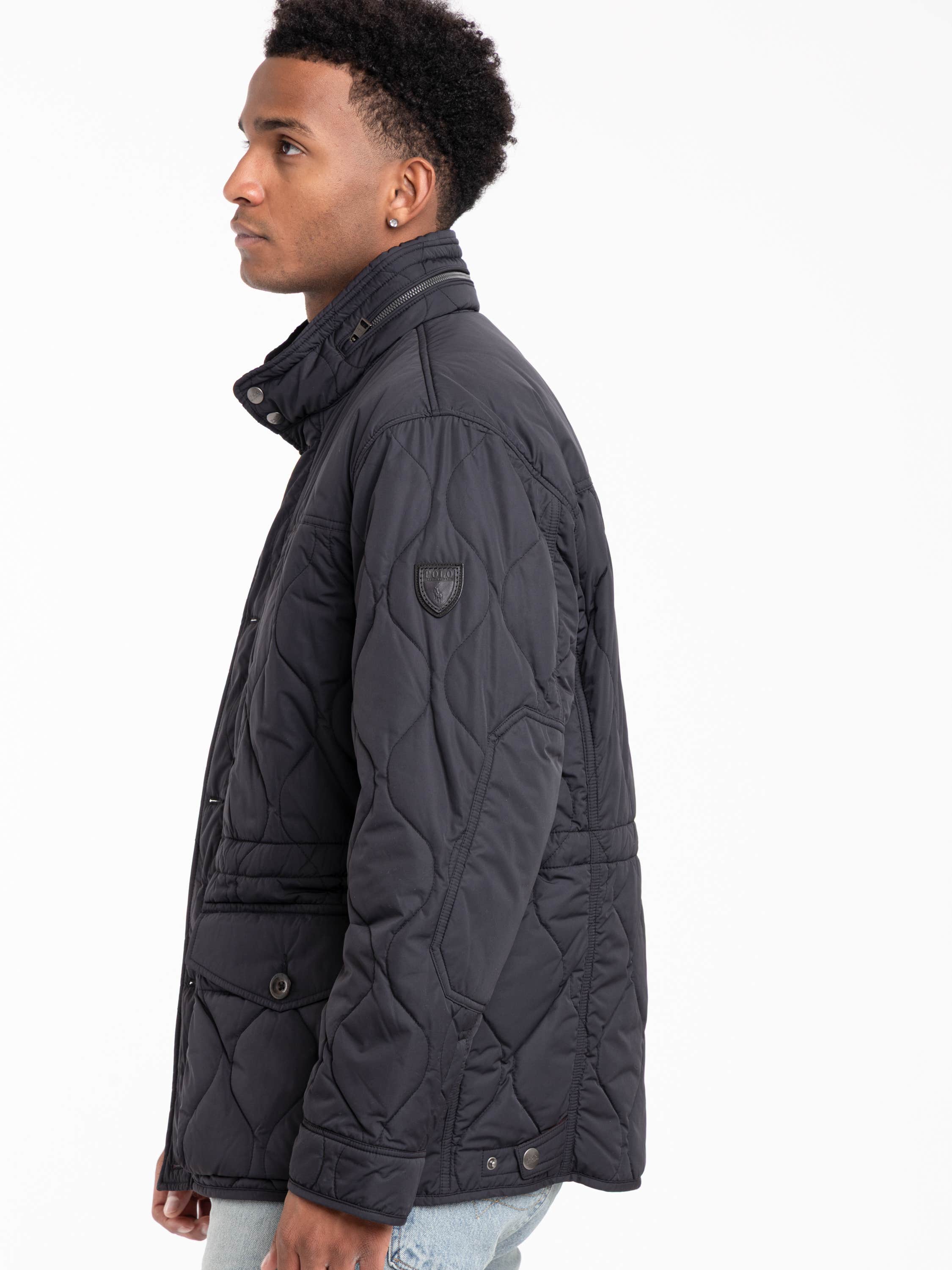 Navy Quilted Jacket