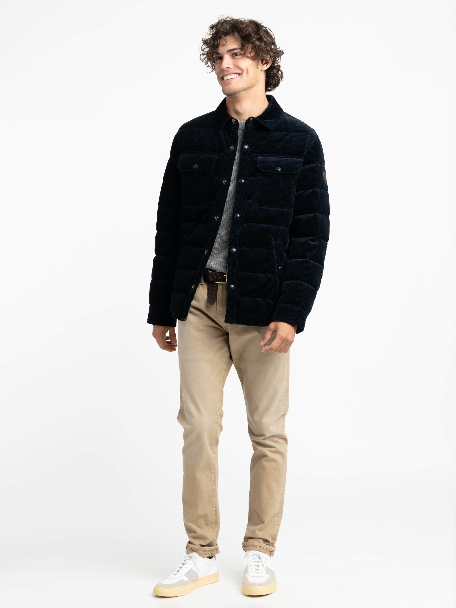 Quilted Corduroy Down Jacket