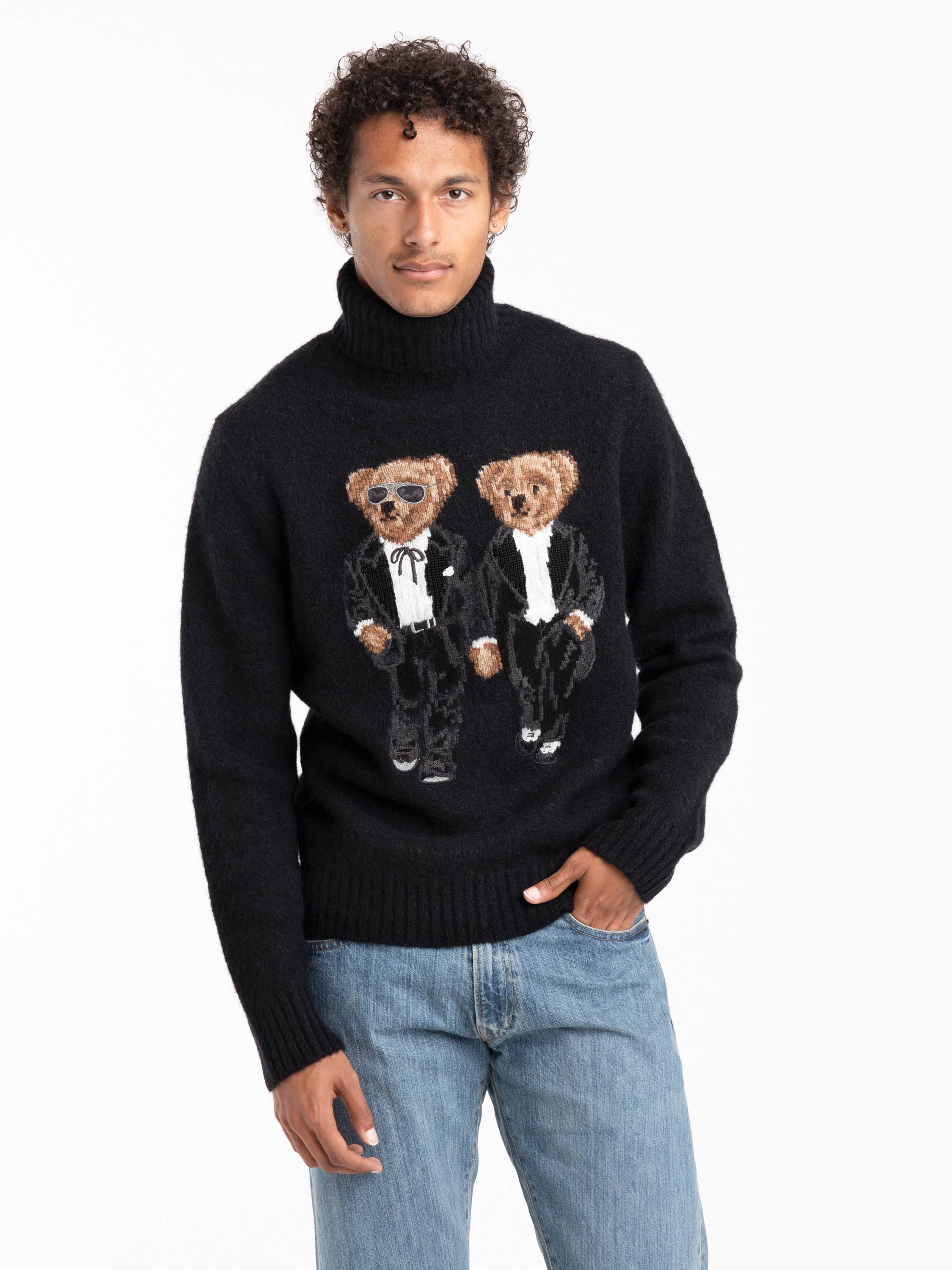 Ralph and Tuxedo Bear Turtleneck Pullover