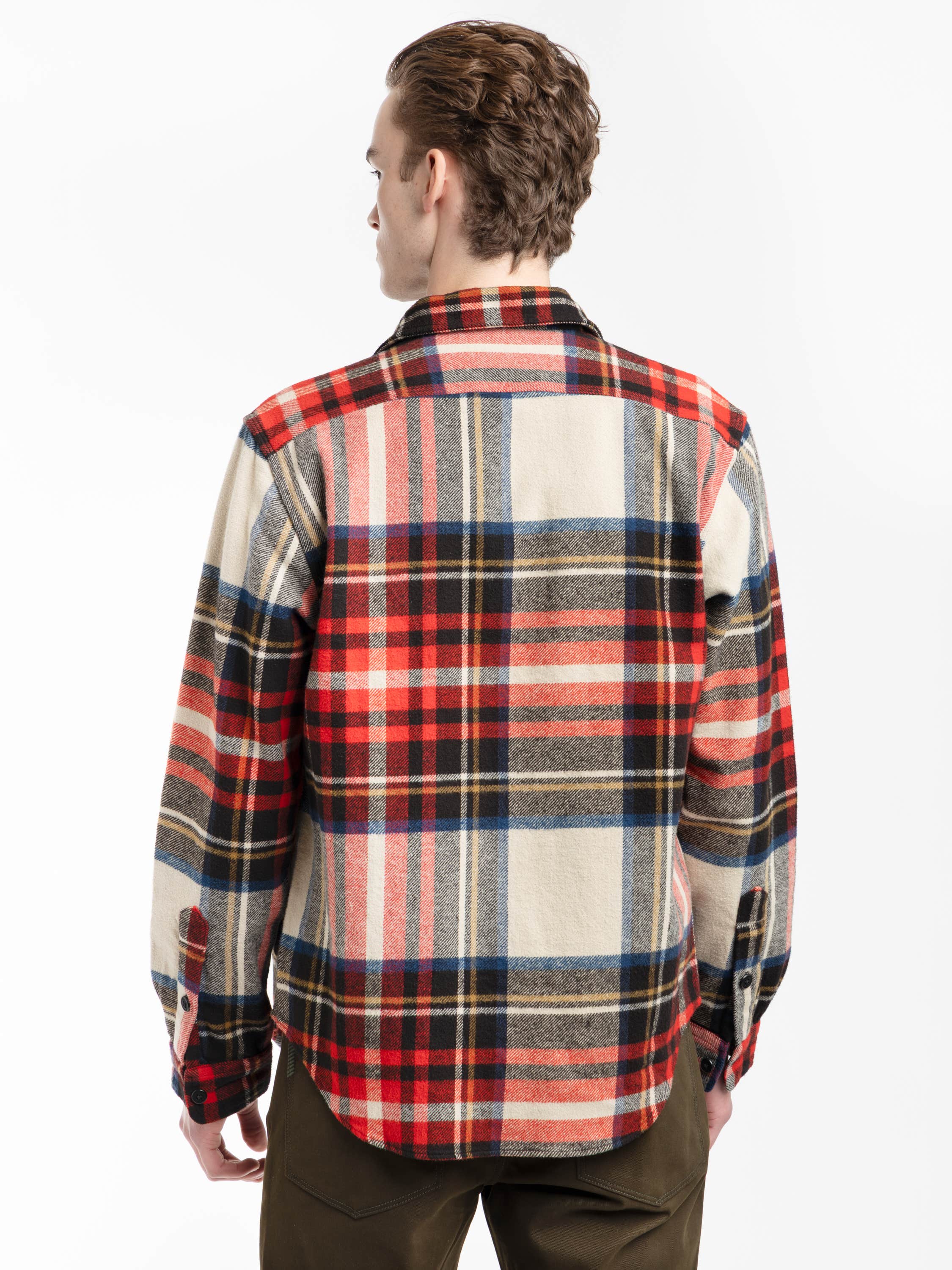 Red Multi Check Flannel Overshirt