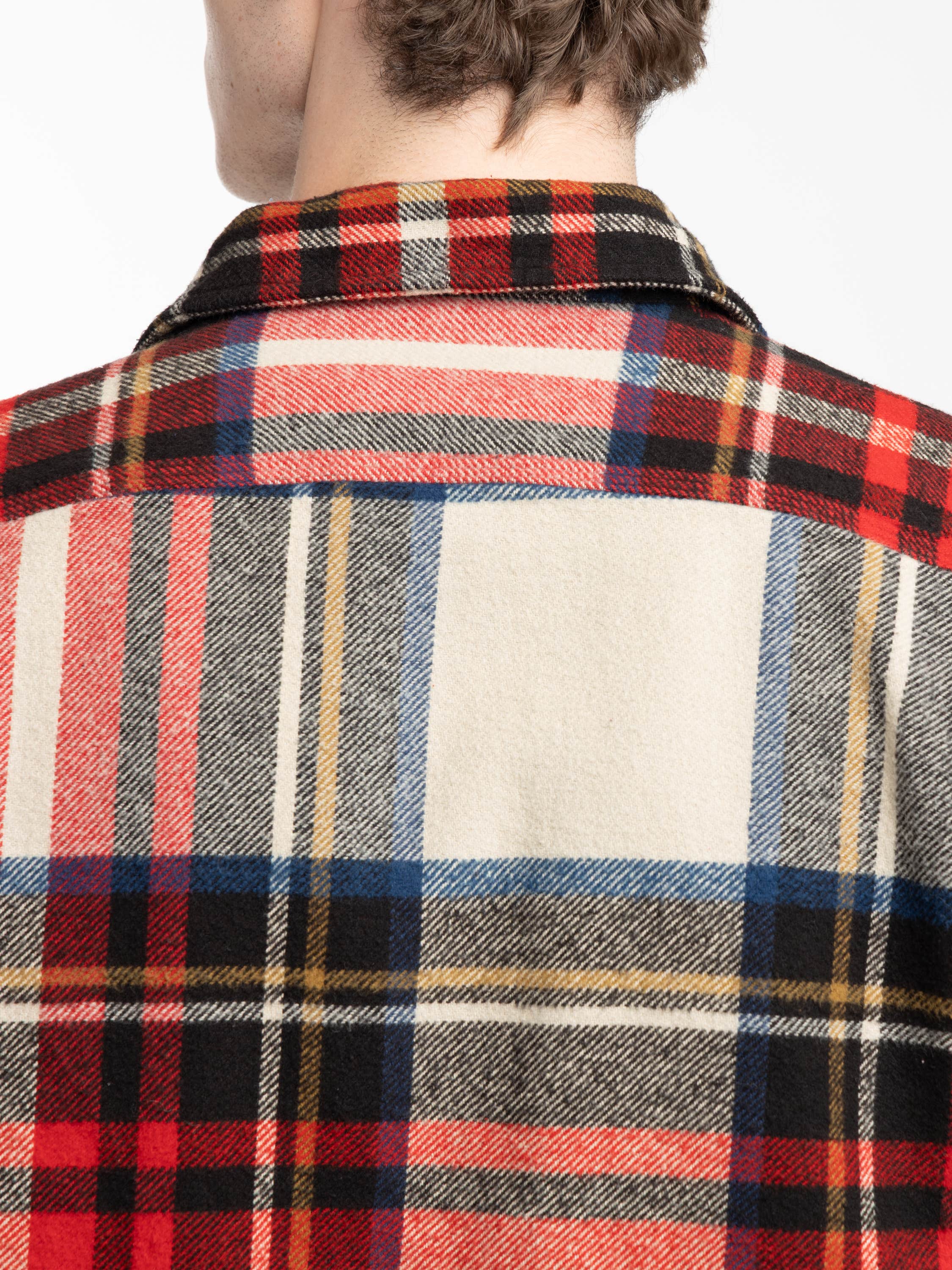 Red Multi Check Flannel Overshirt