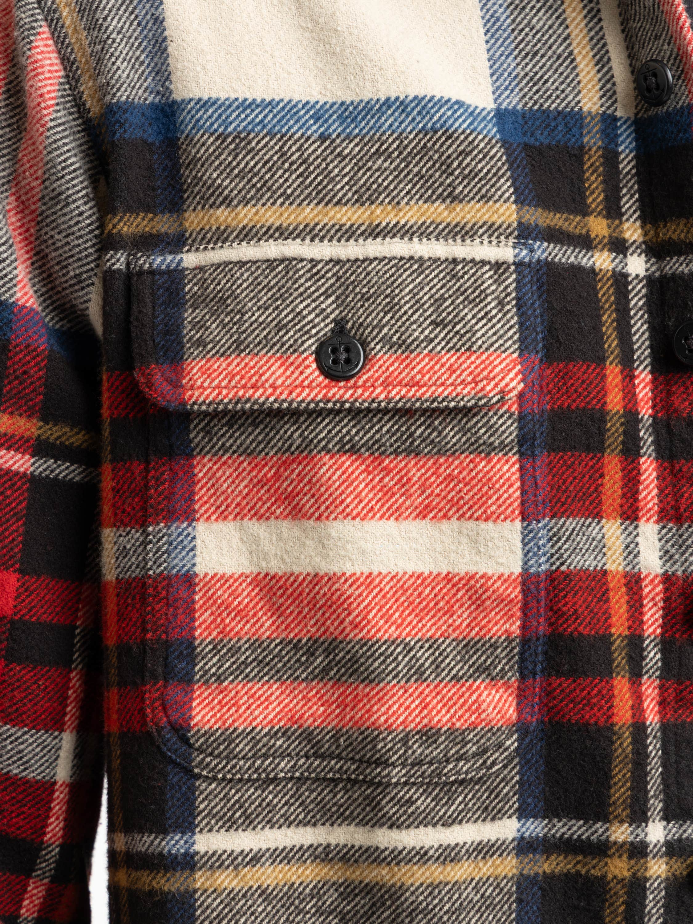 Red Multi Check Flannel Overshirt