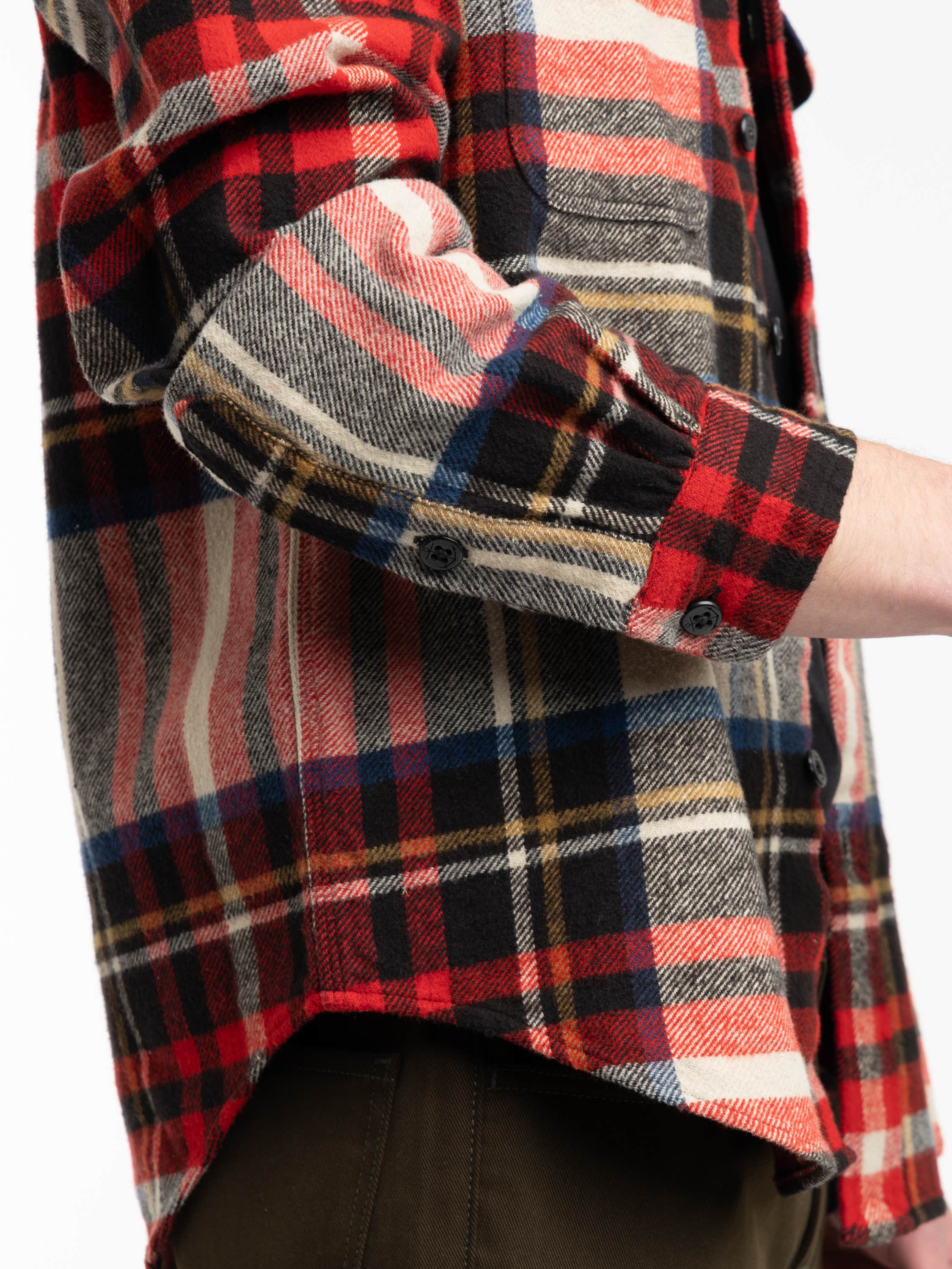 Red Multi Check Flannel Overshirt