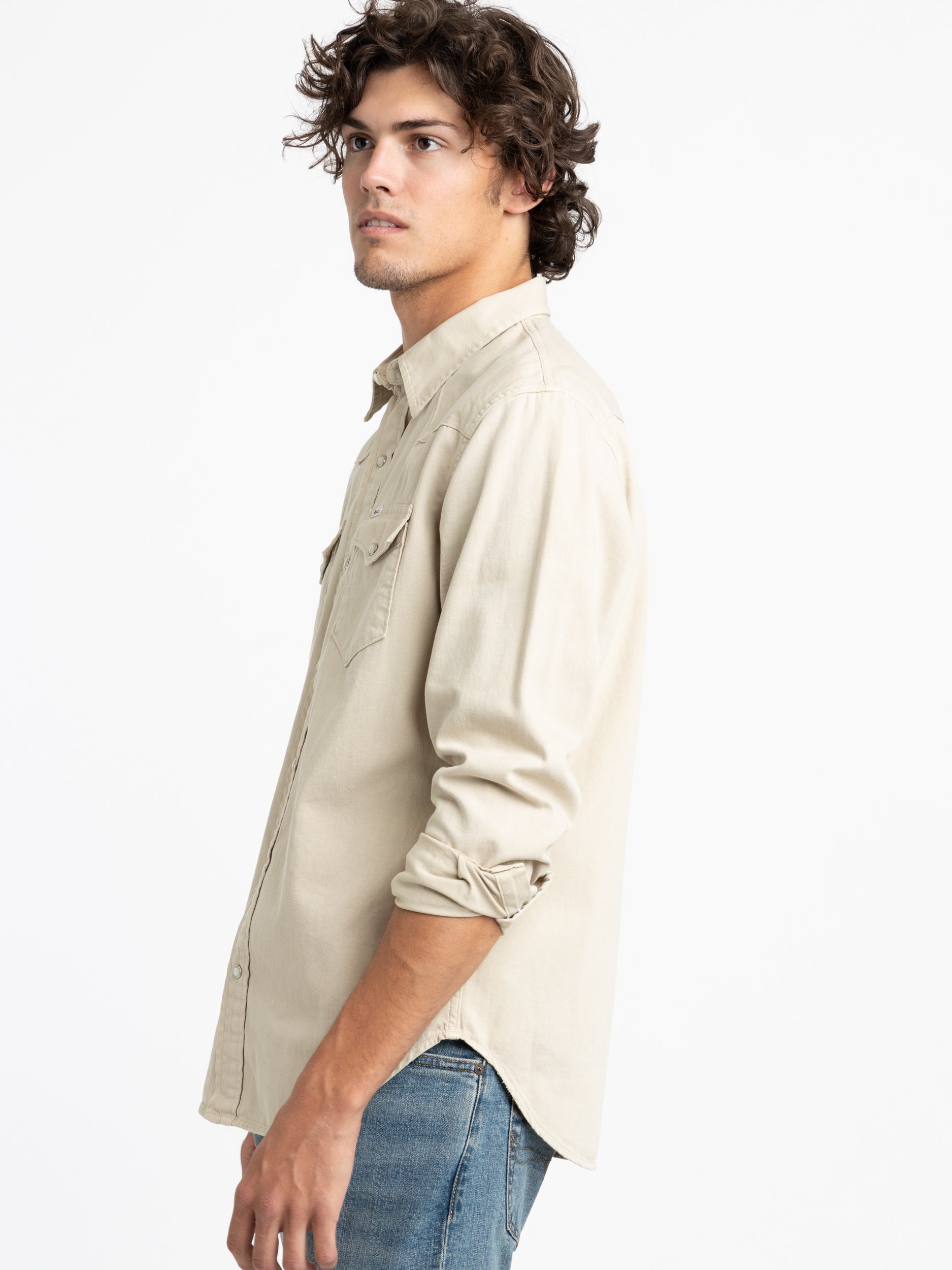 Stone Garment-Dyed Denim Western Shirt – The Helm Clothing