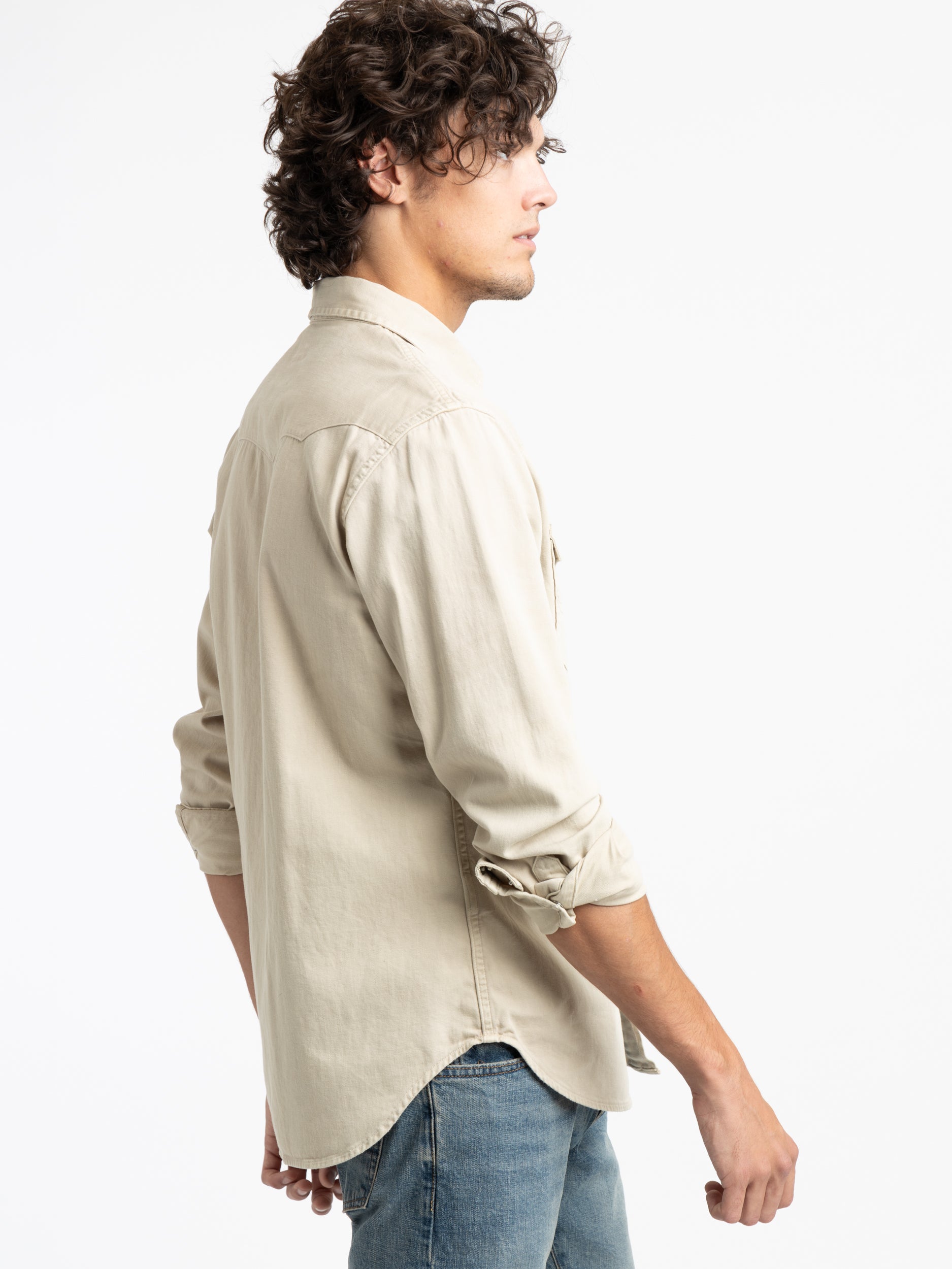 Stone Garment-Dyed Denim Western Shirt – The Helm Clothing