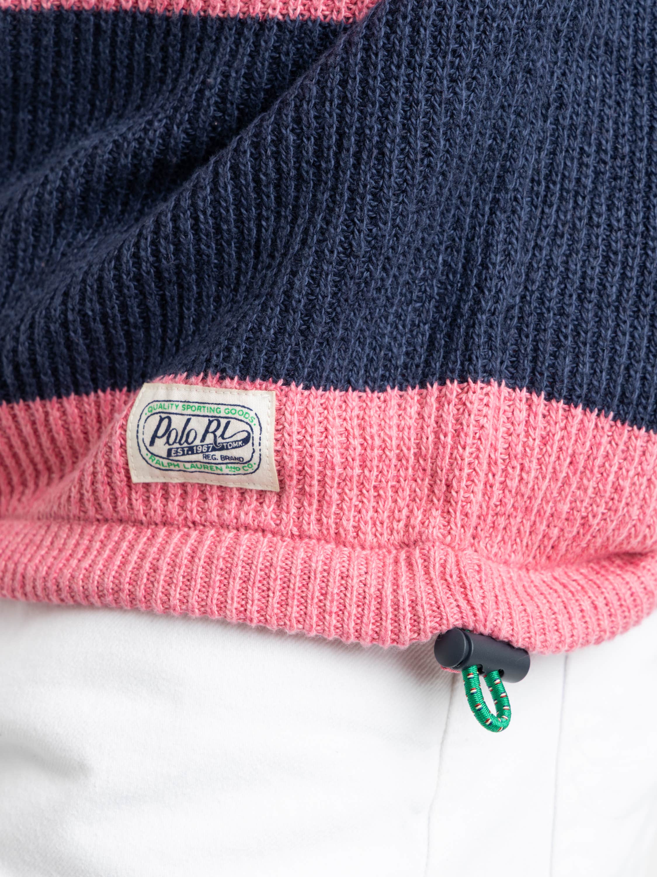 Striped Linen-Cotton Rugby Sweater