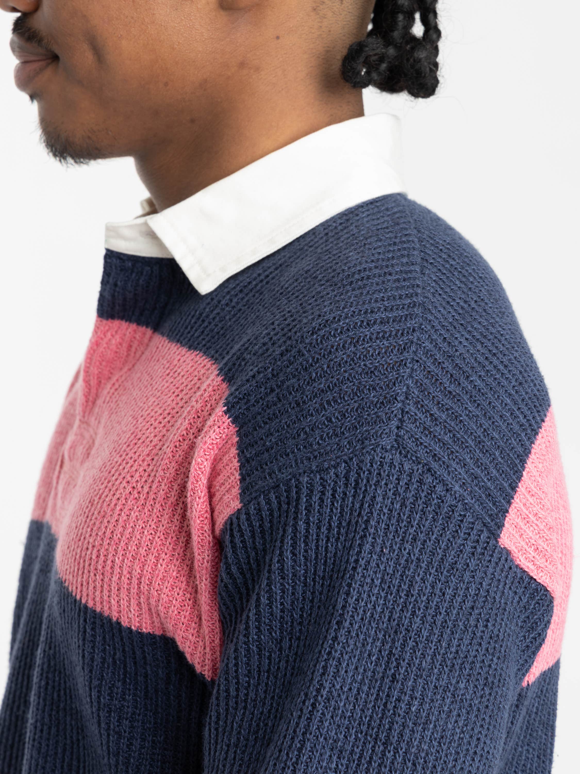Striped Linen-Cotton Rugby Sweater