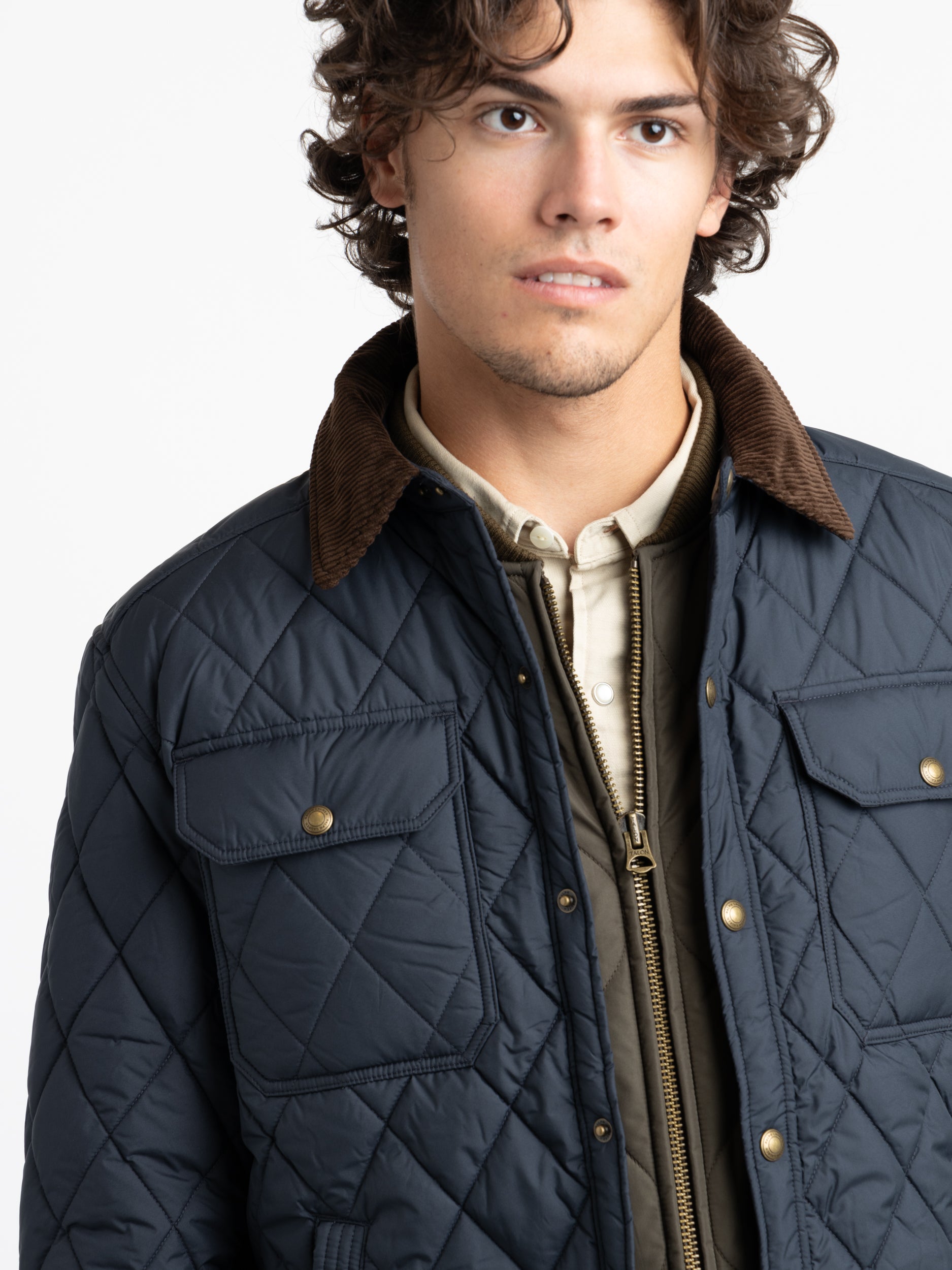 Water-Repellent Quilted Navy Jacket – The Helm Clothing