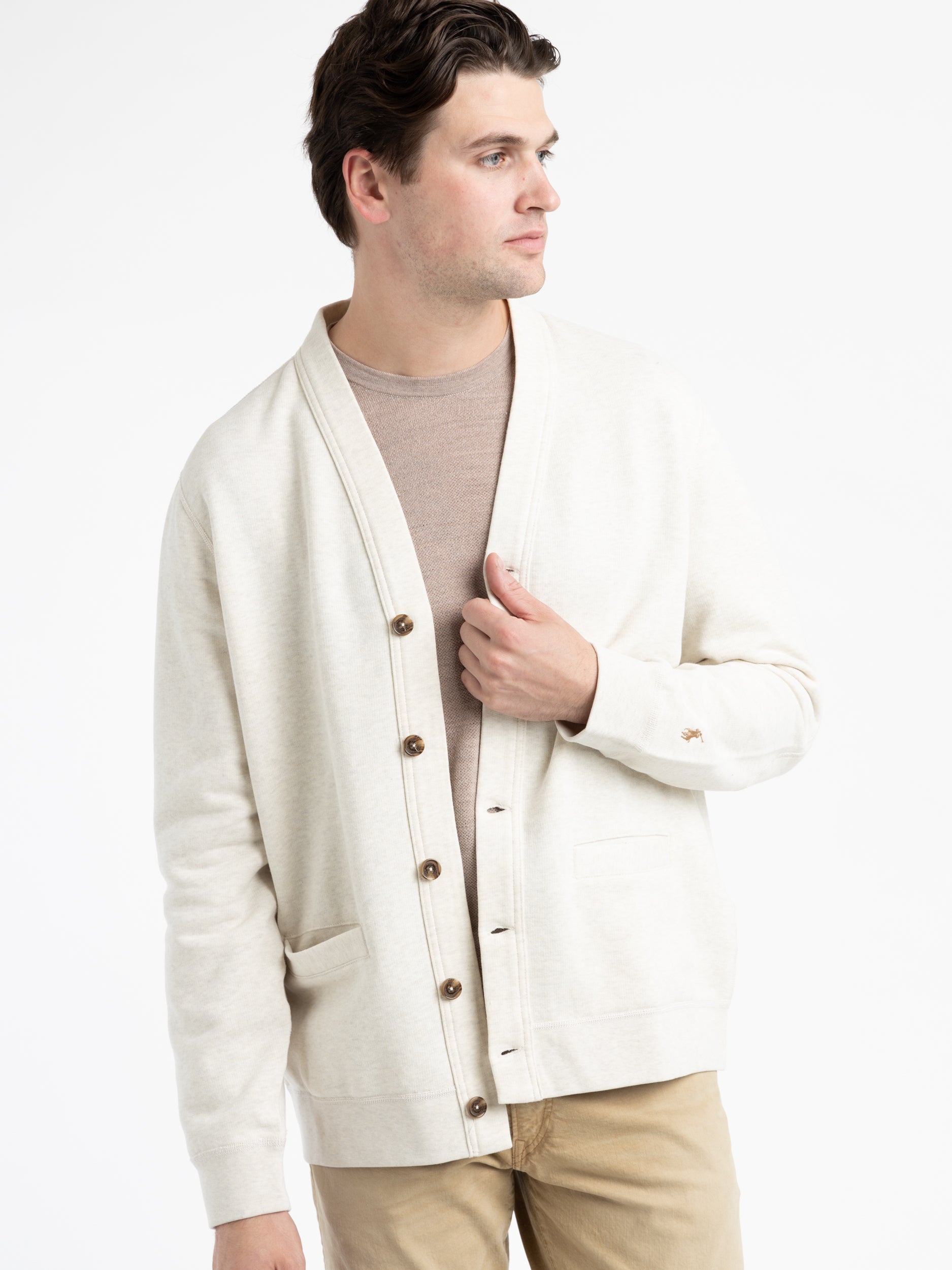 Fleece on sale cardigan mens