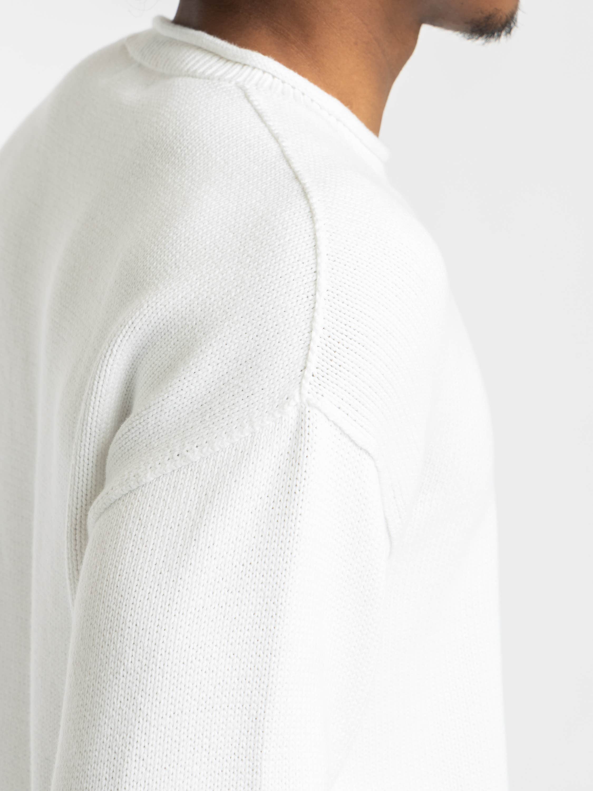 White Polo Bear Cotton Rollneck Sweater