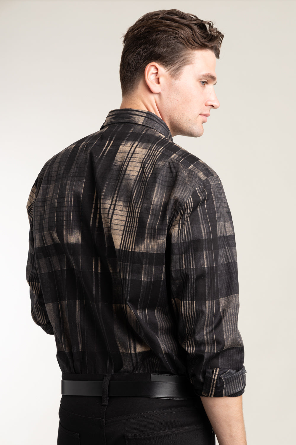 Black and Tan Plaid Sport Shirt – The Helm Clothing