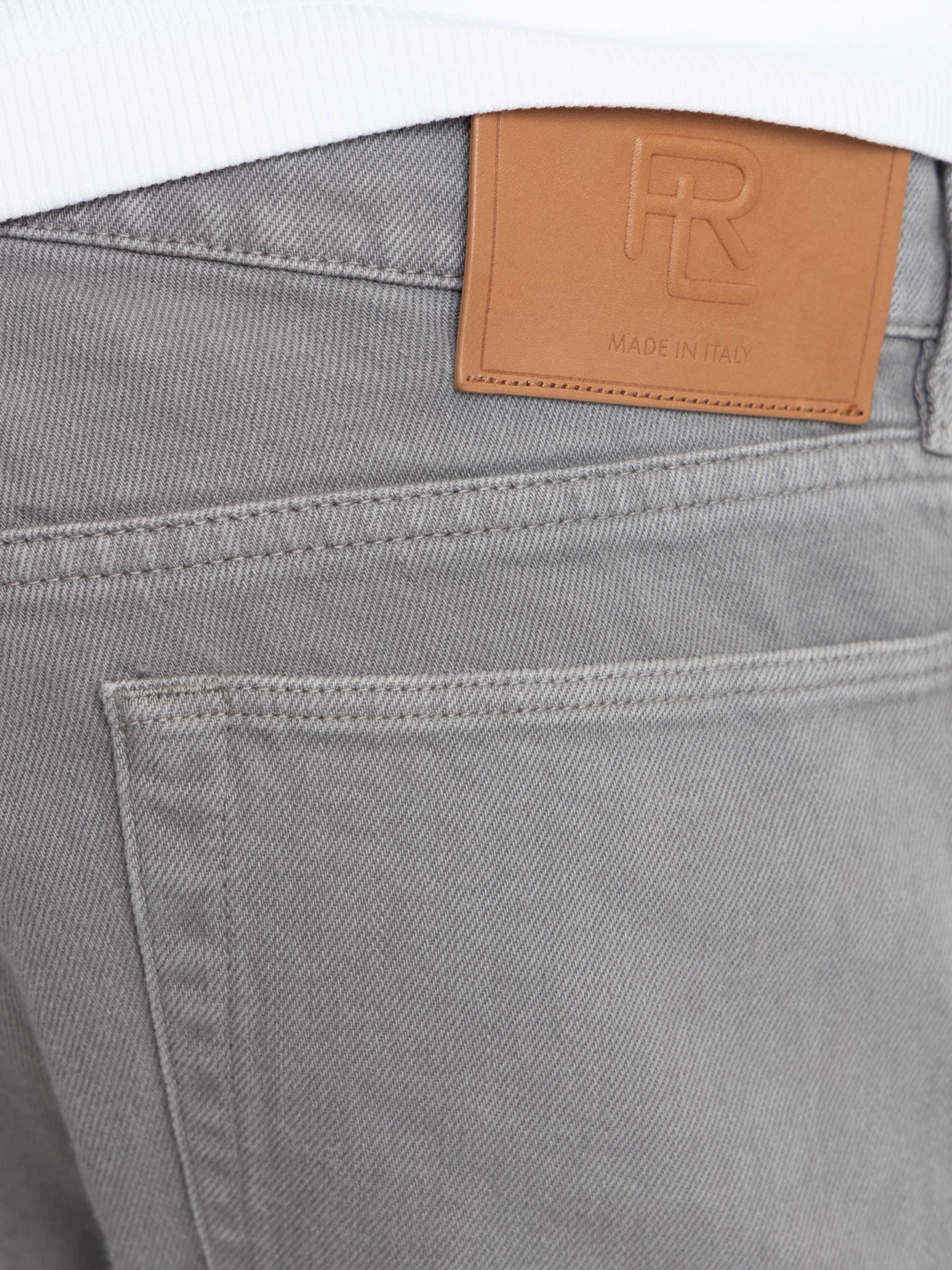 Grey Slim Fit Stretch Twill Pant