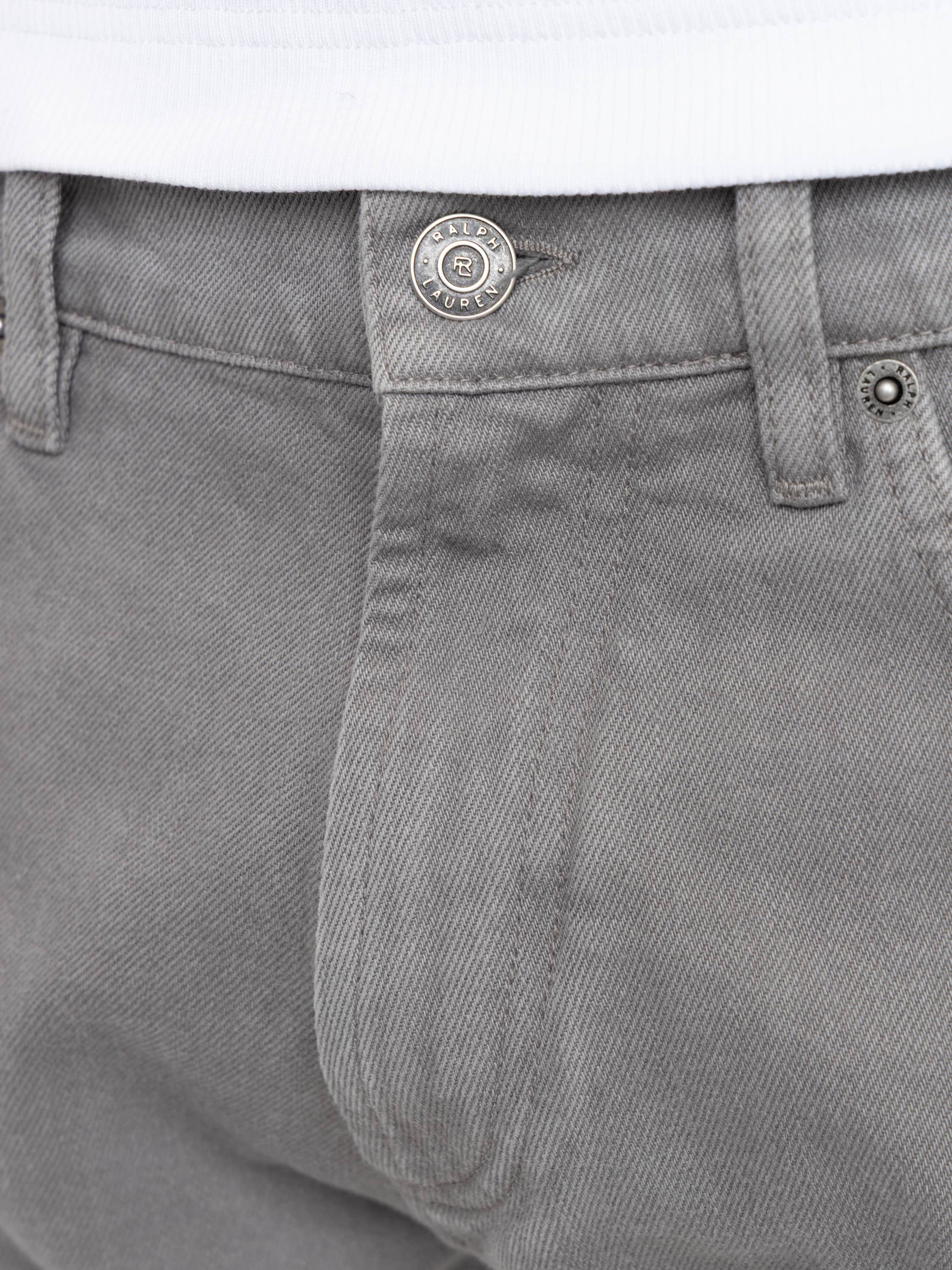 Grey Slim Fit Stretch Twill Pant