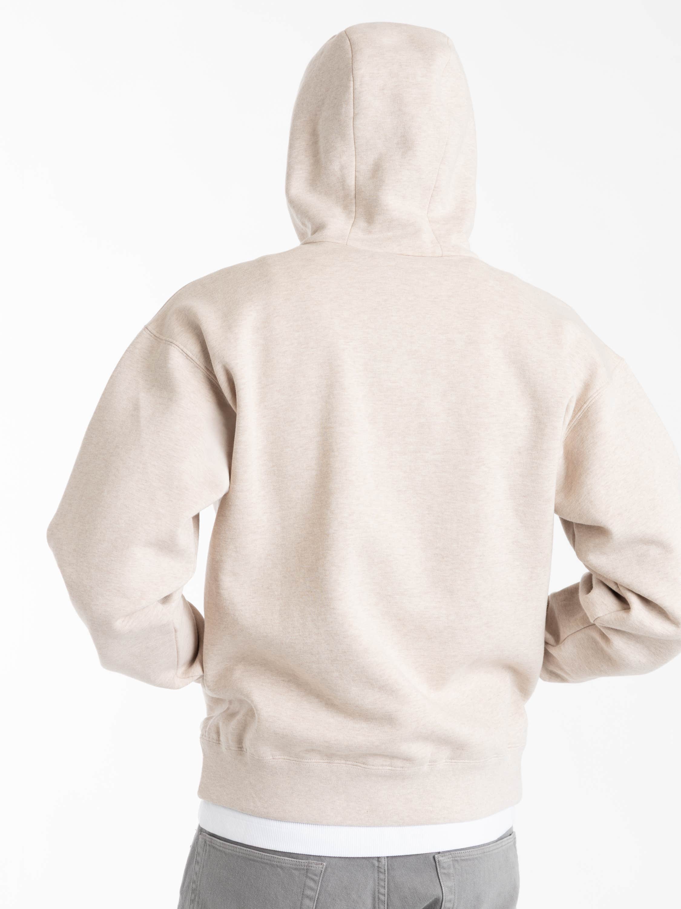 Champagne Melange Cotton-Cashmere Fleece Hoodie