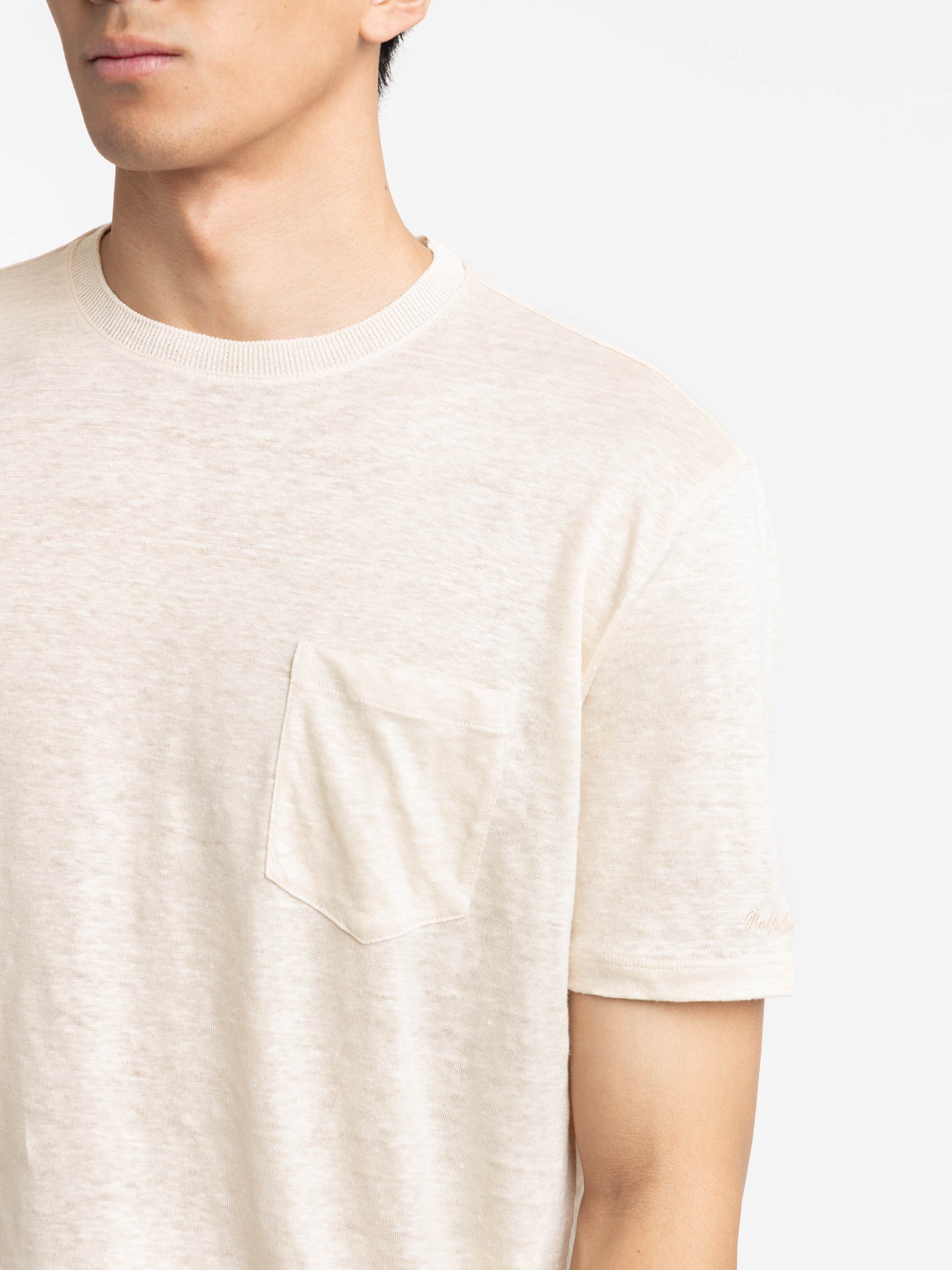 Limestone Linen Jersey Pocket T-Shirt
