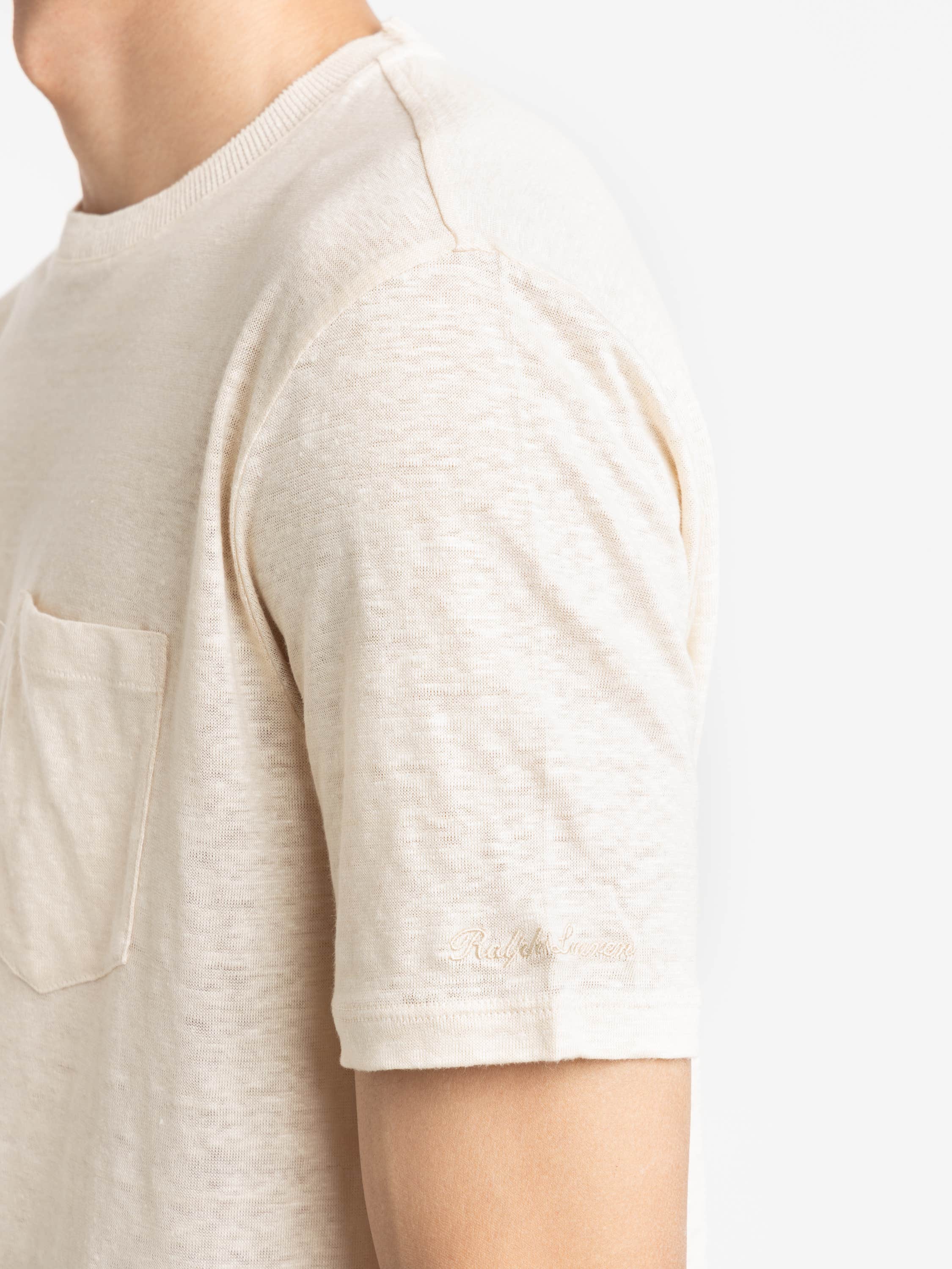 Limestone Linen Jersey Pocket T-Shirt
