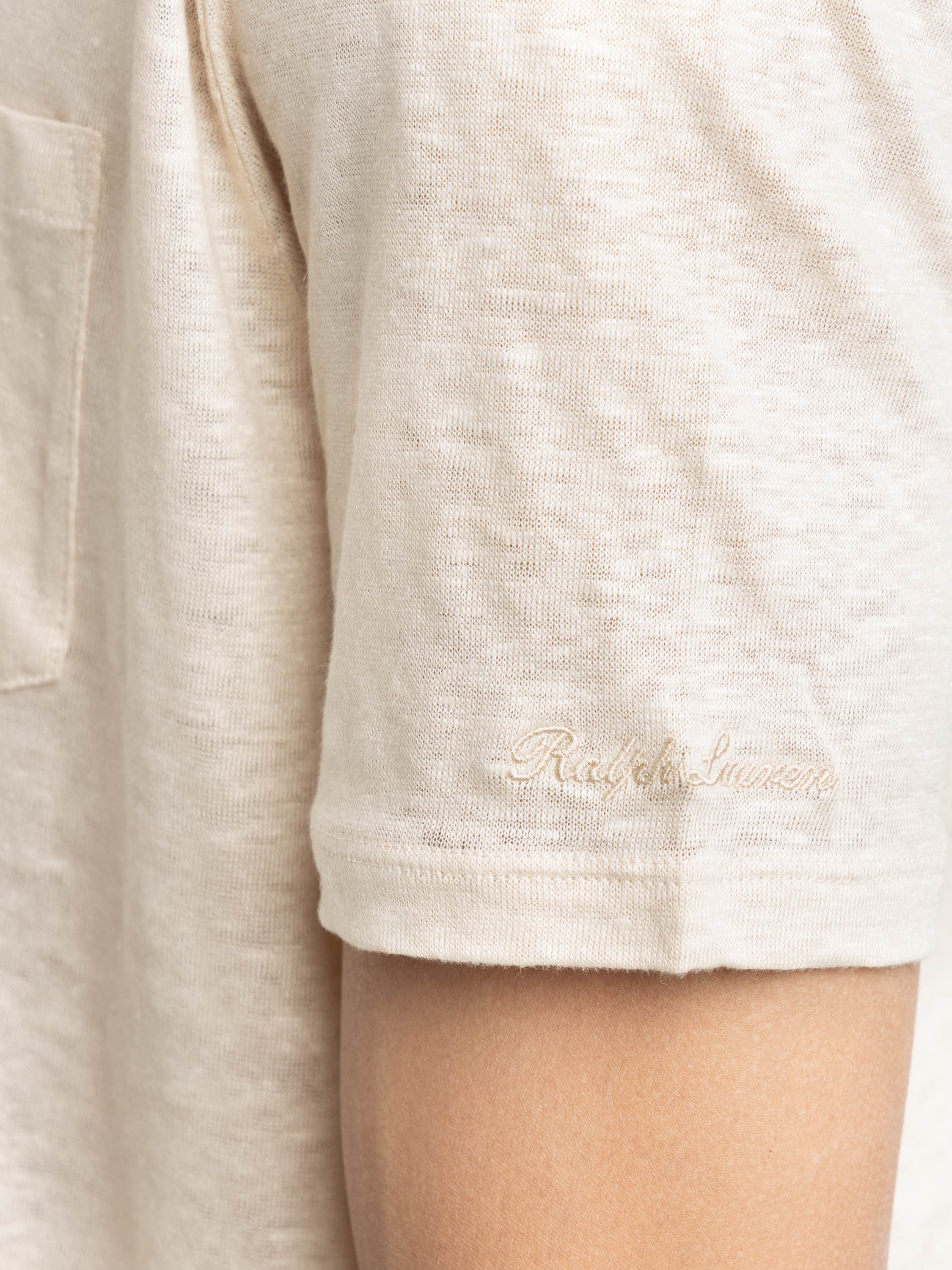 Limestone Linen Jersey Pocket T-Shirt