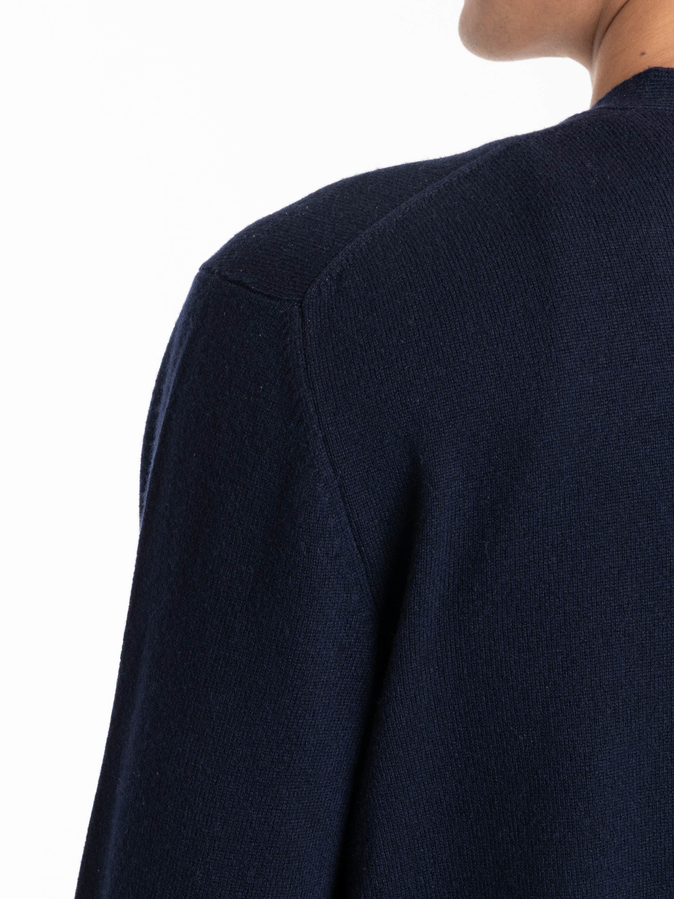 Classic Chairman Navy Cashmere V-Neck Cardigan