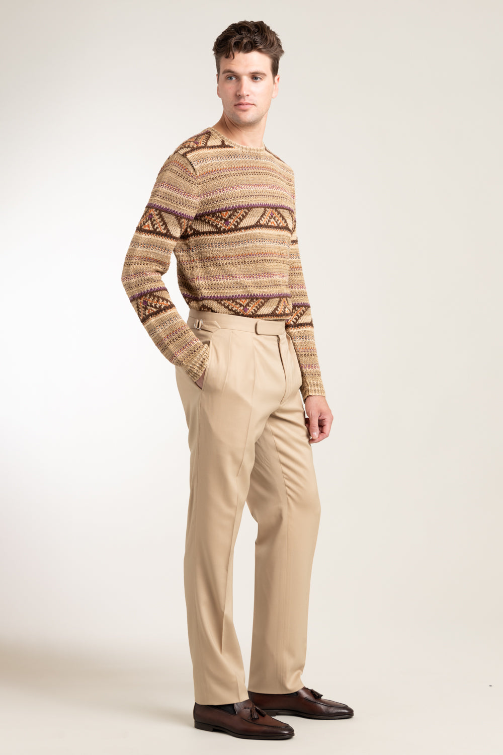 Saint Laurent Men's Straight-Leg Silk Tuxedo Pants | Neiman Marcus