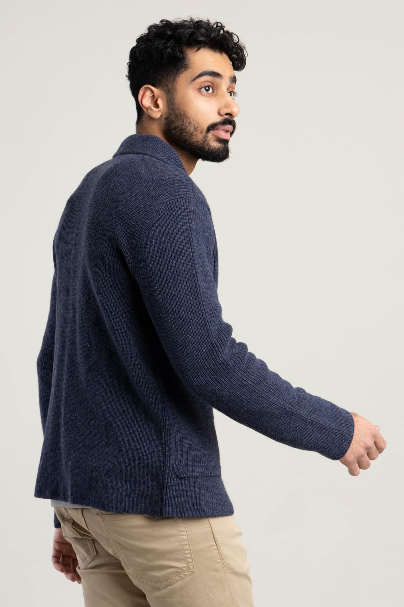 Navy 2025 cashmere cardigan