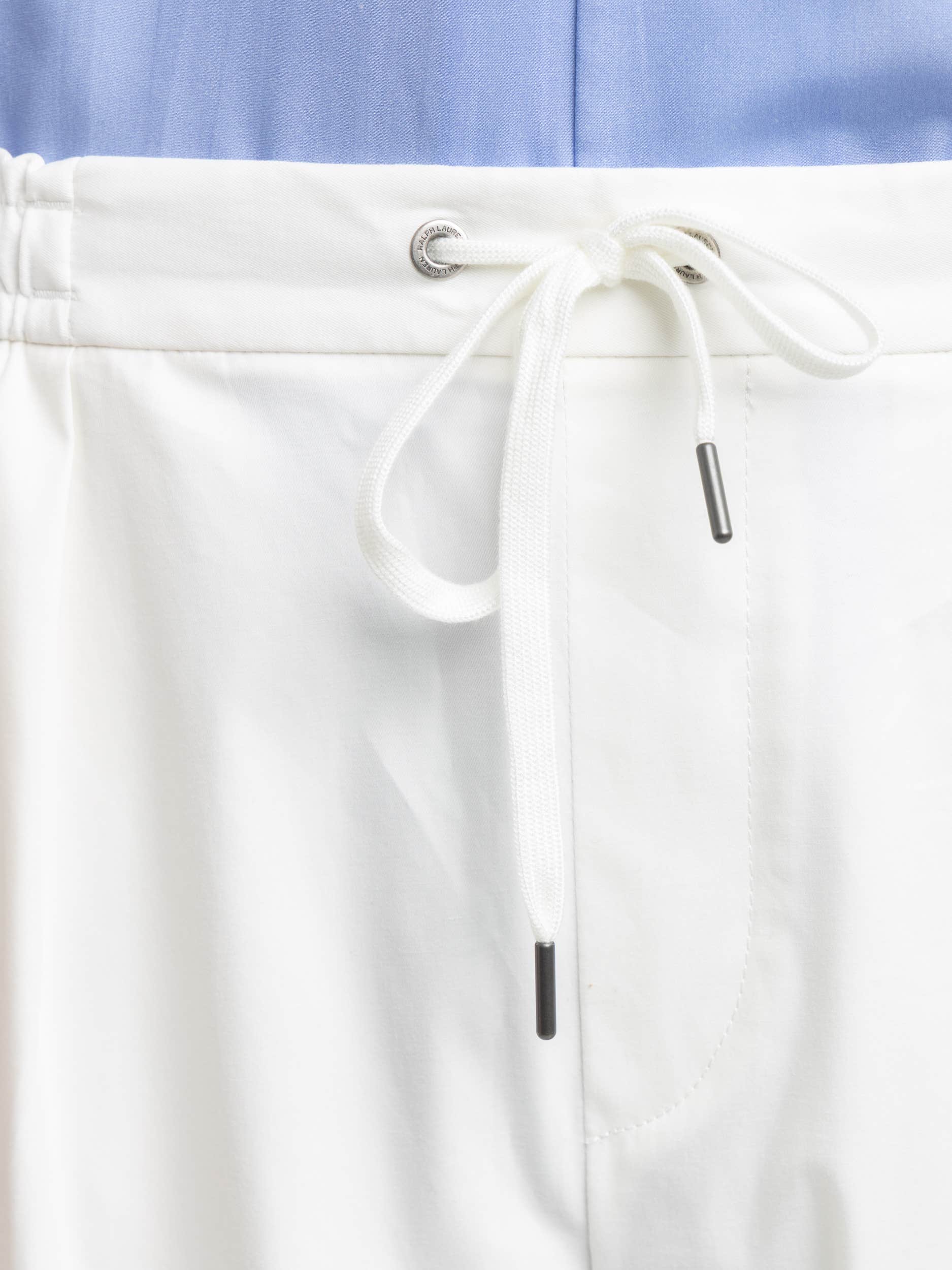 White Cotton Silk Pant