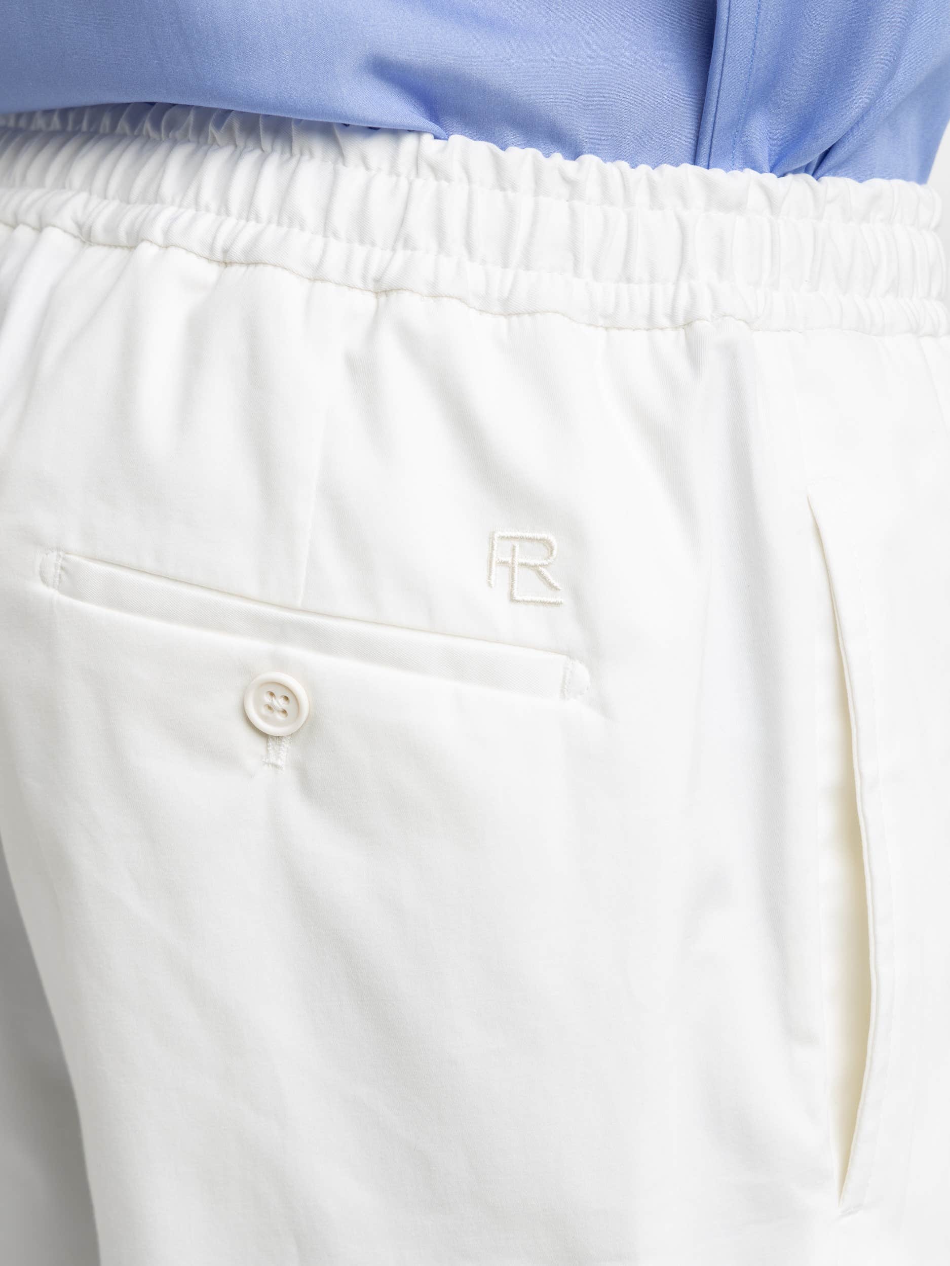 White Cotton Silk Pant