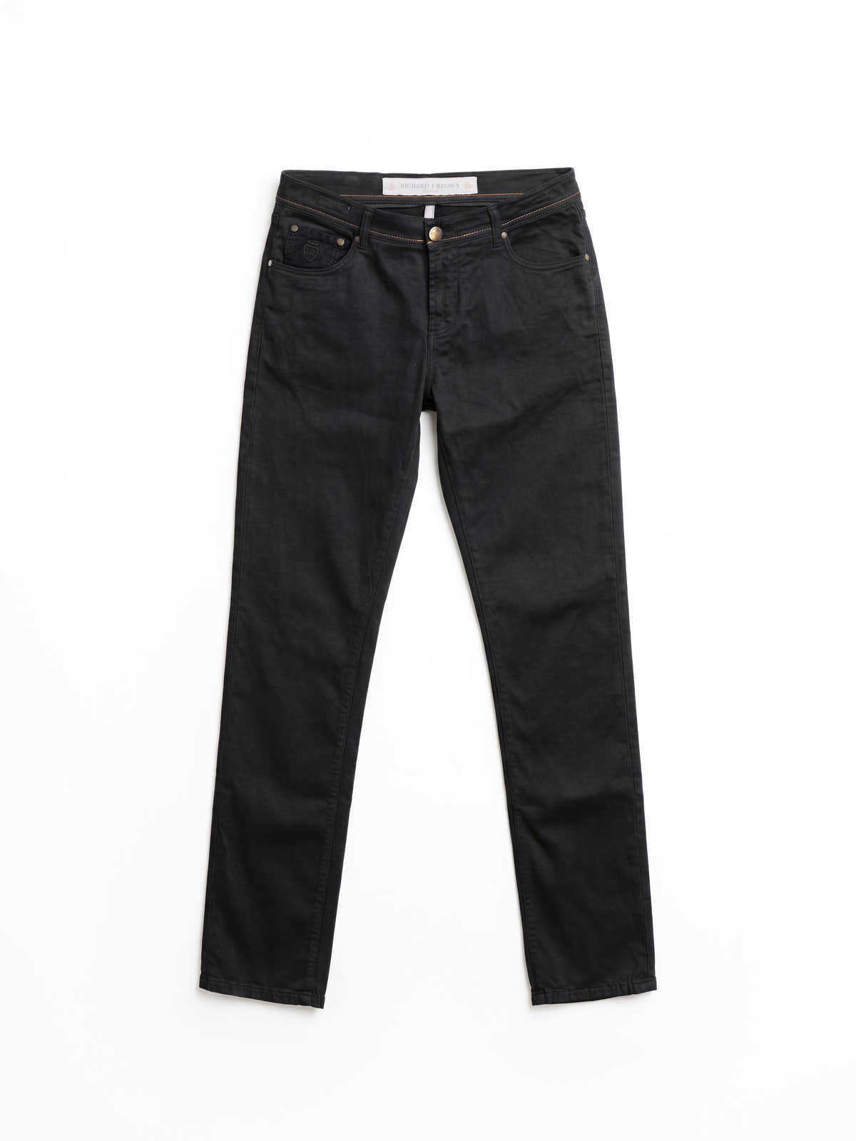 Black Cashmere-Blend Jeans