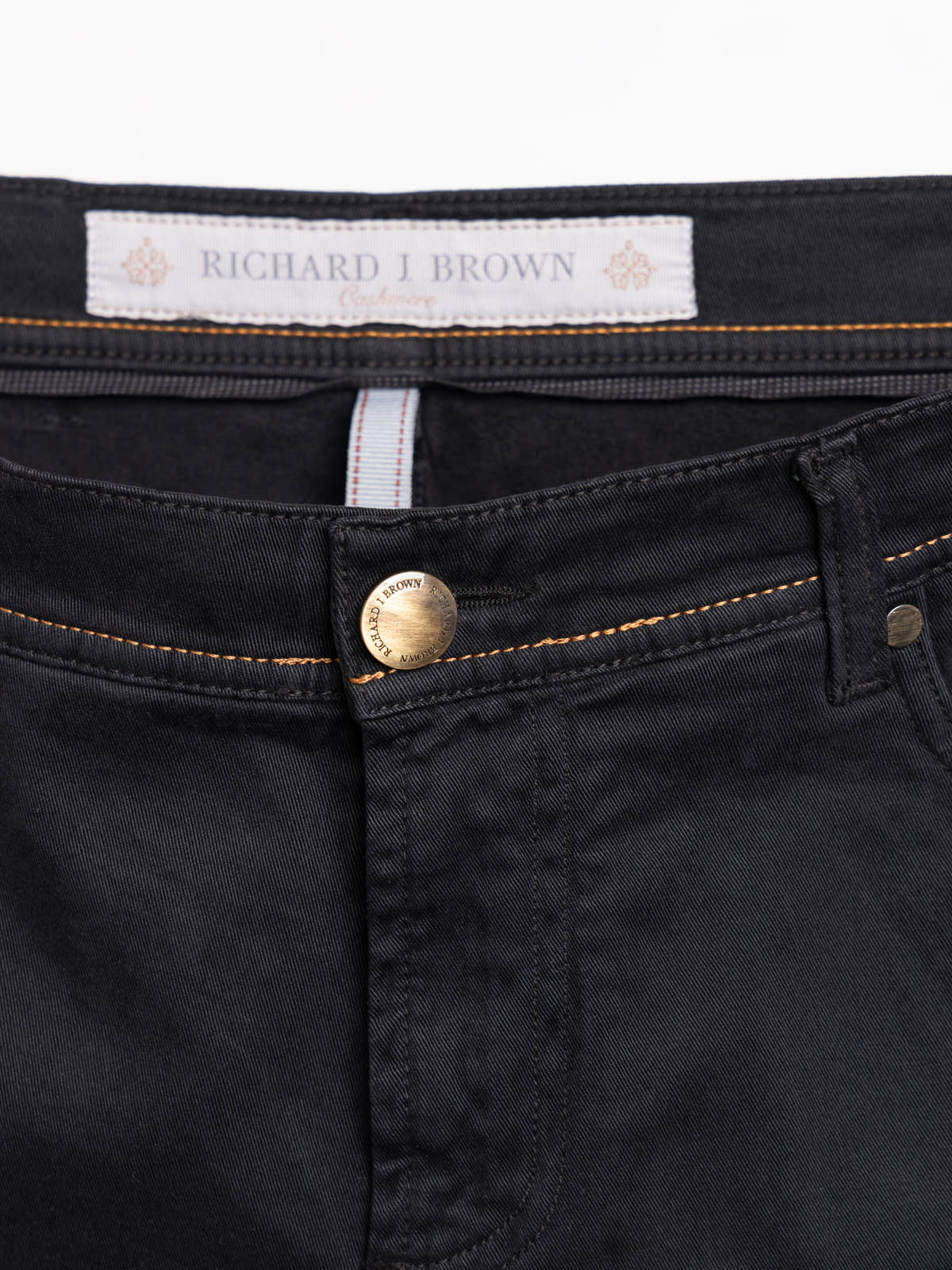 Black Cashmere-Blend Jeans