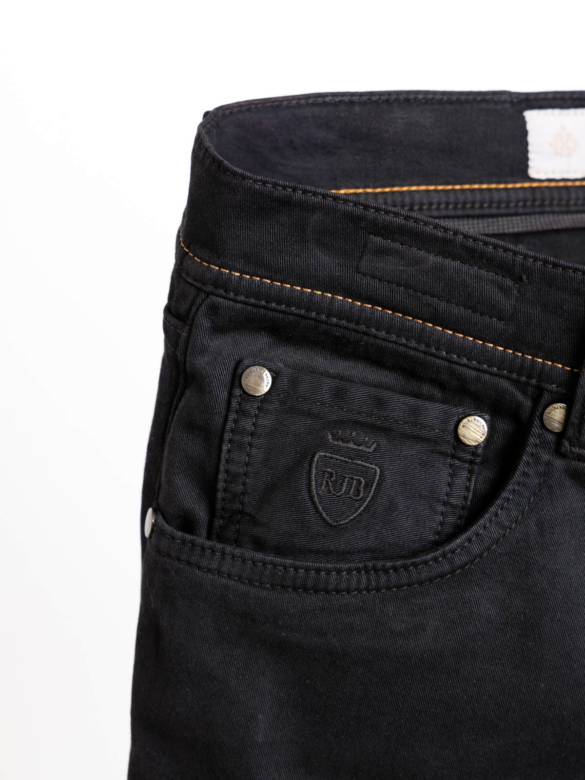 Black Cashmere-Blend Jeans