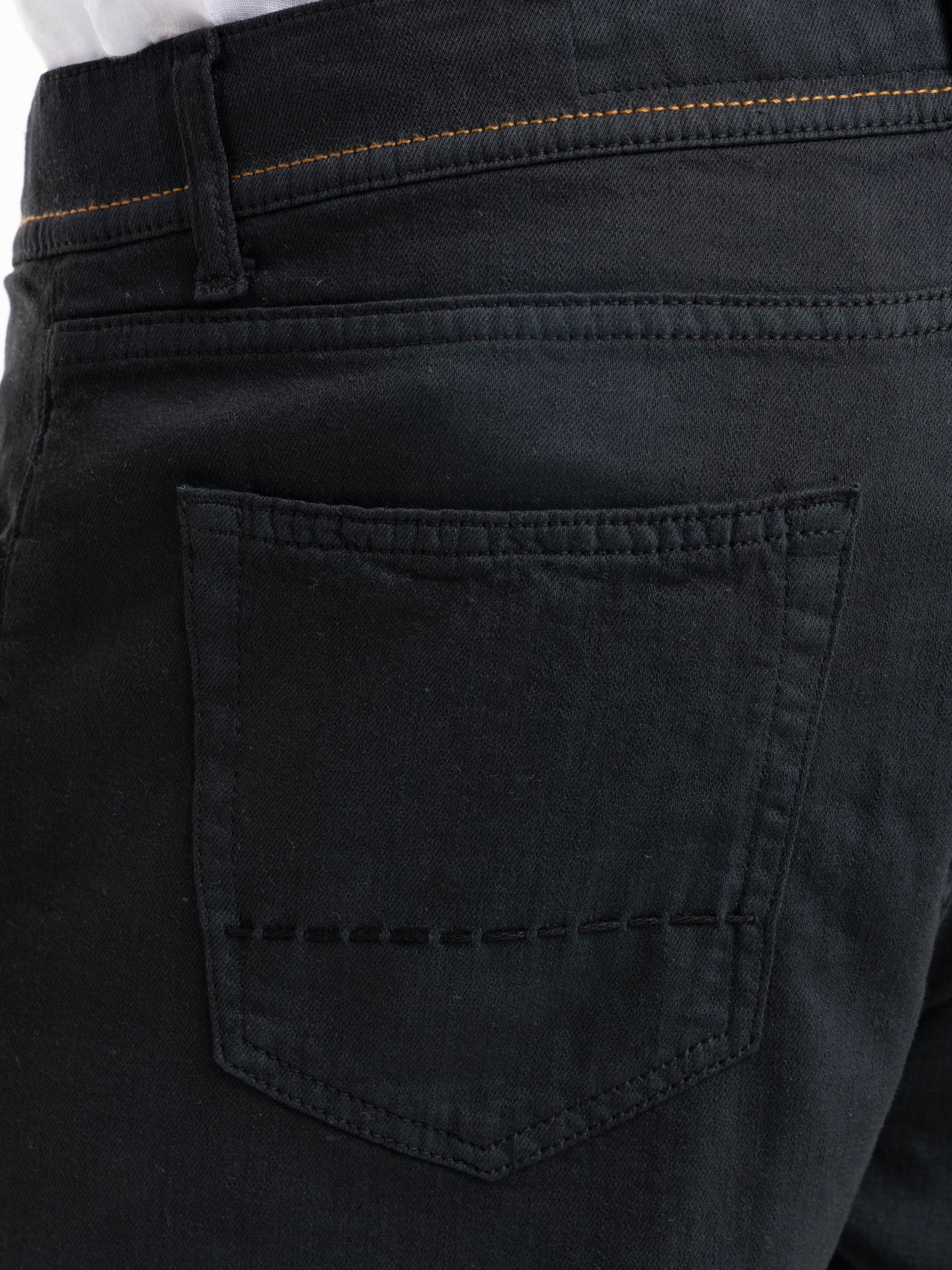 Black Milano 5 Pockets Linen Blend Jeans