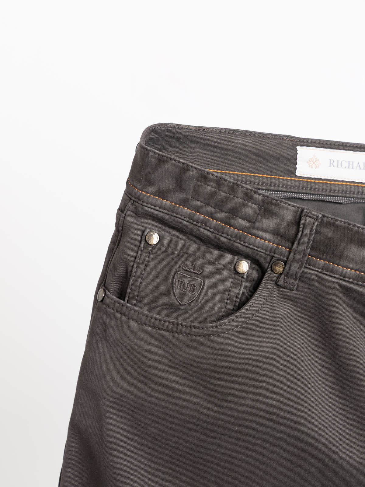 Dark Brown Cashmere-Blend Jeans