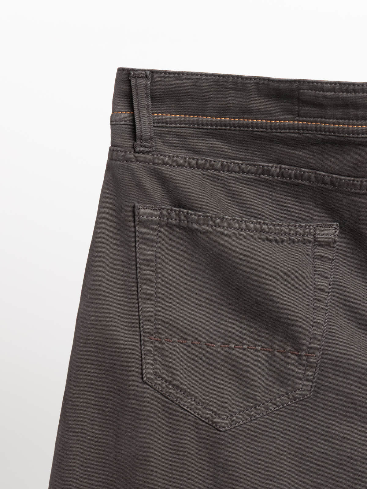 Dark Brown Cashmere-Blend Jeans