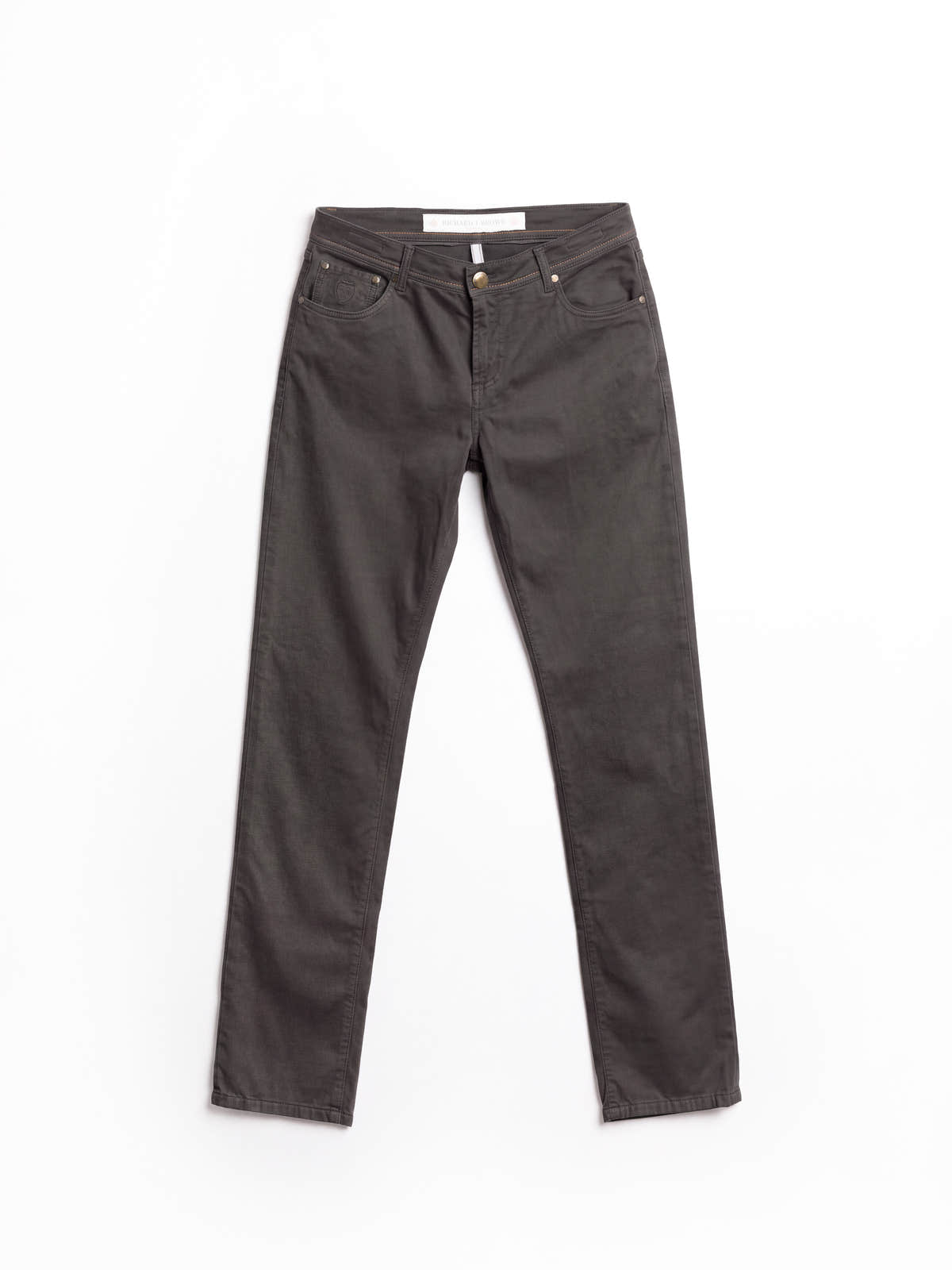 Dark Brown Cashmere-Blend Jeans