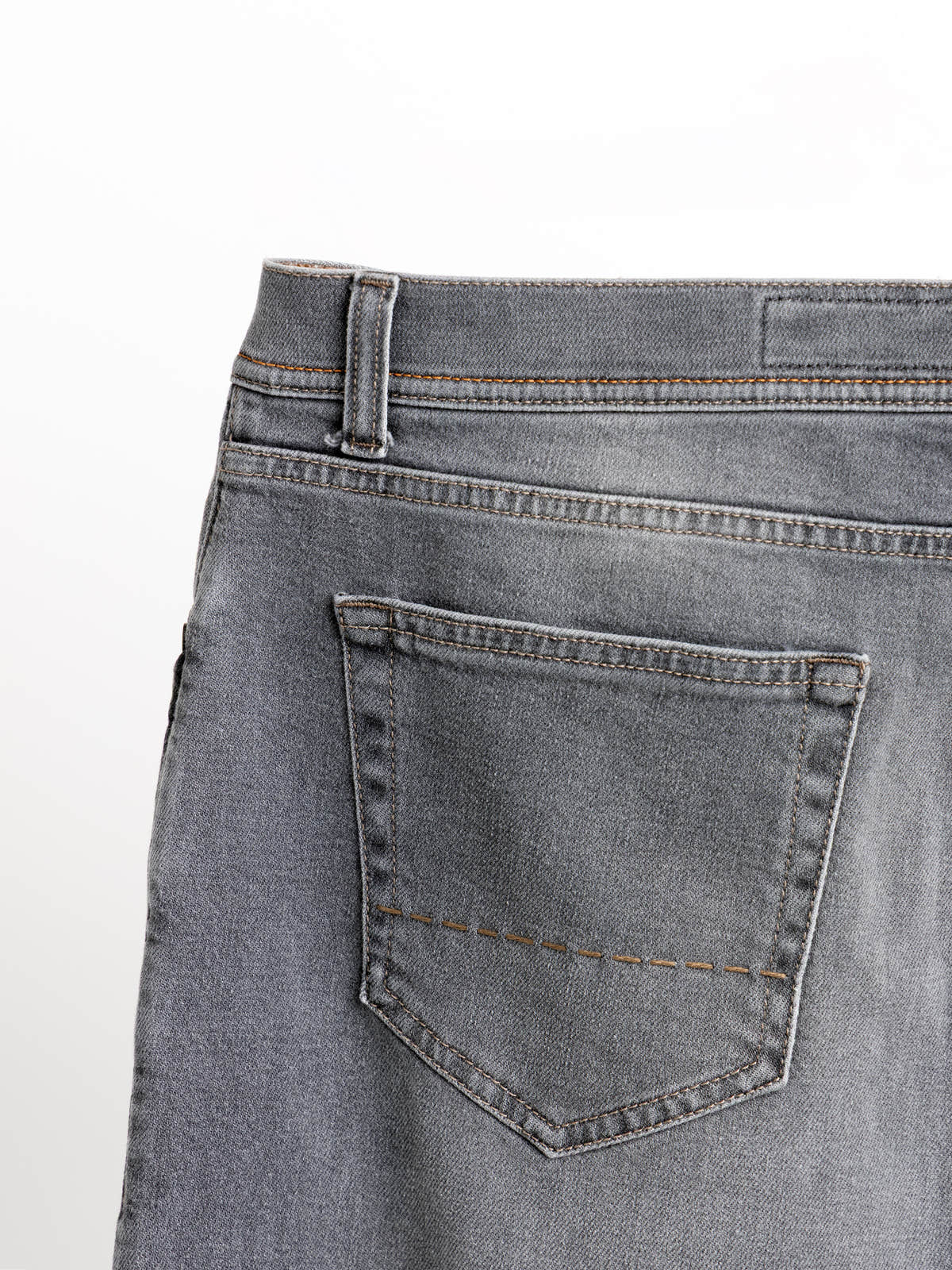 Grey Cashmere-Blend Regular-Fit Jeans