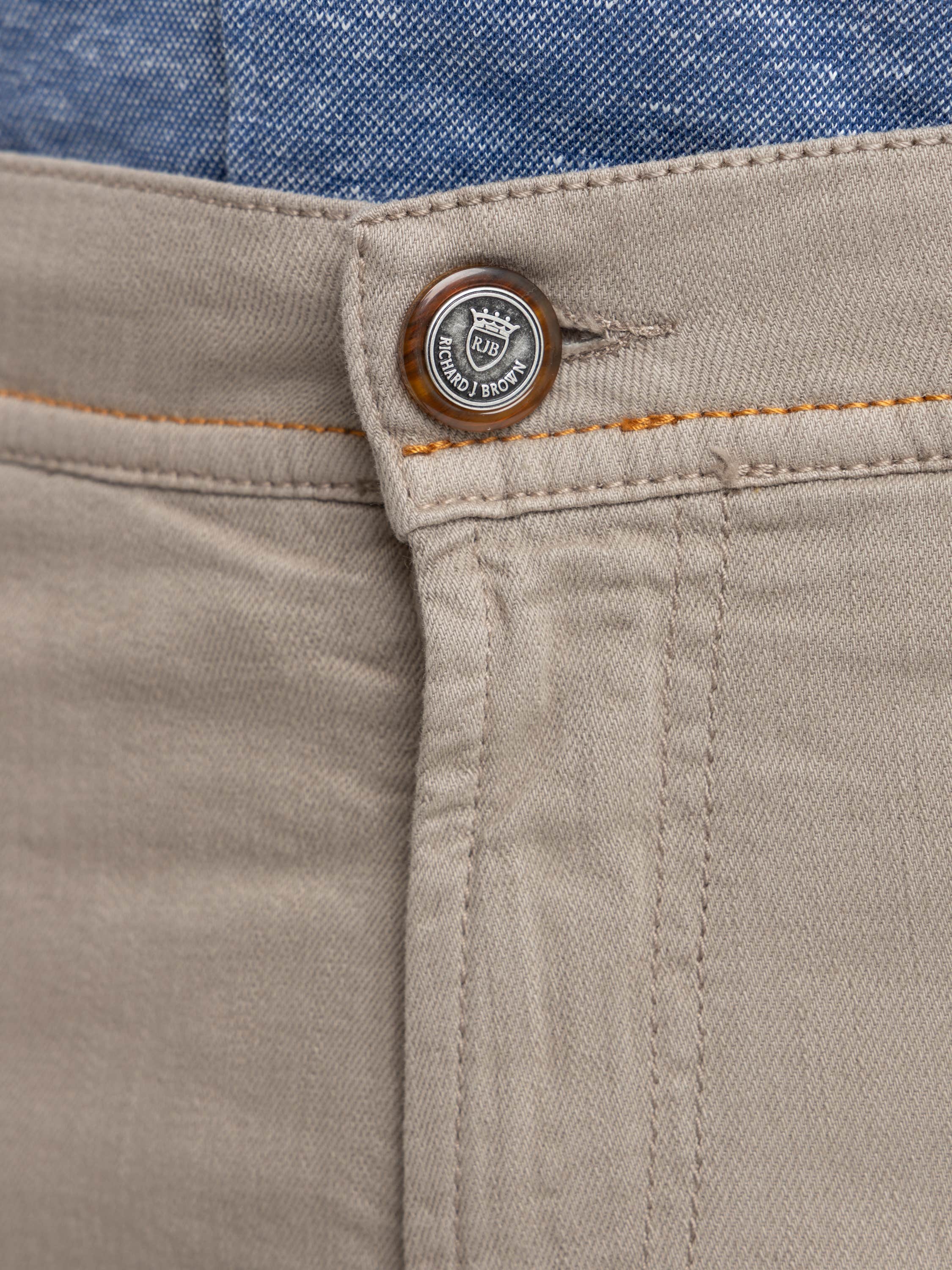 Light Brown Milano 5 Pockets Linen Blend Jeans