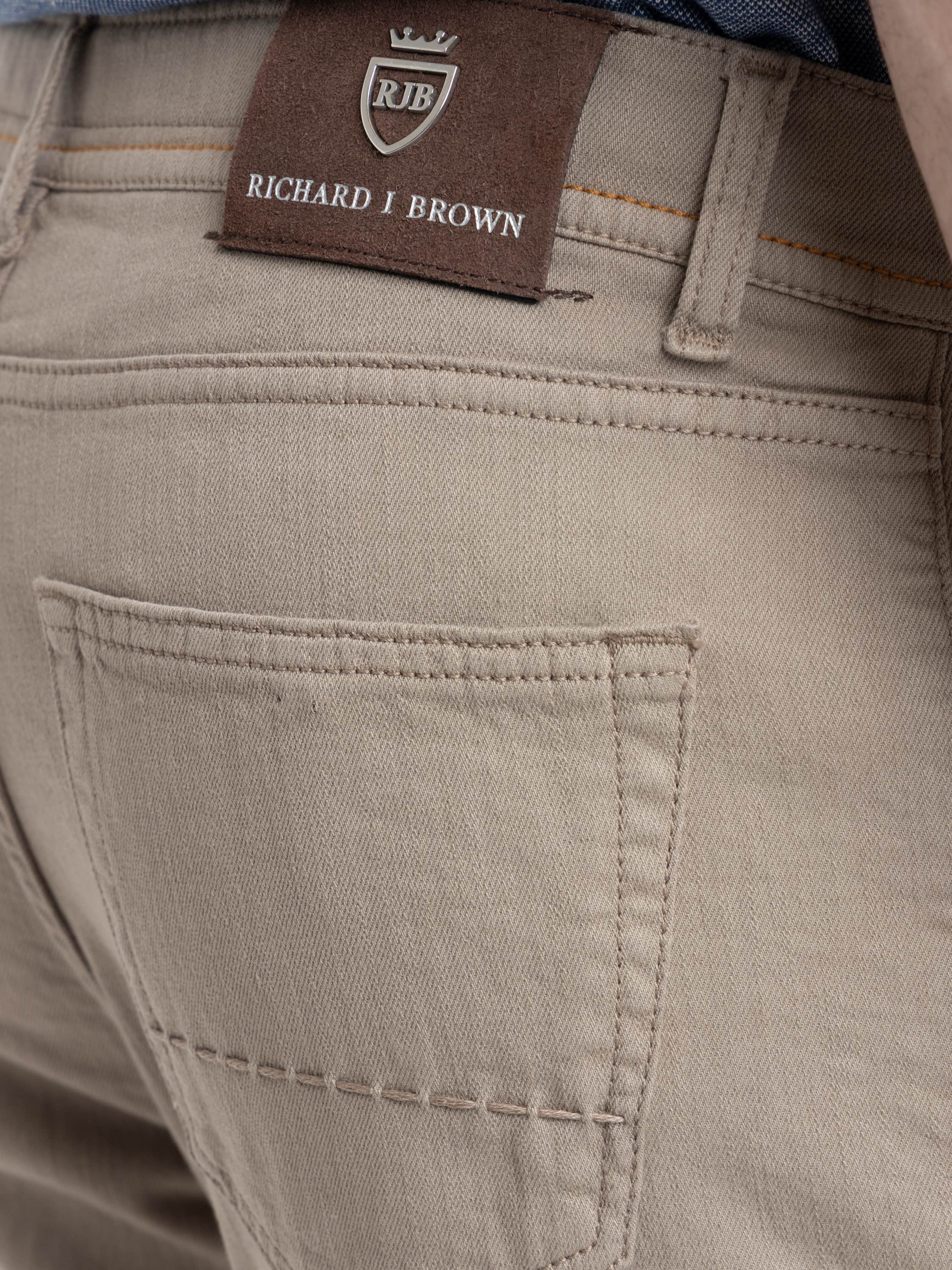 Light Brown Milano 5 Pockets Linen Blend Jeans
