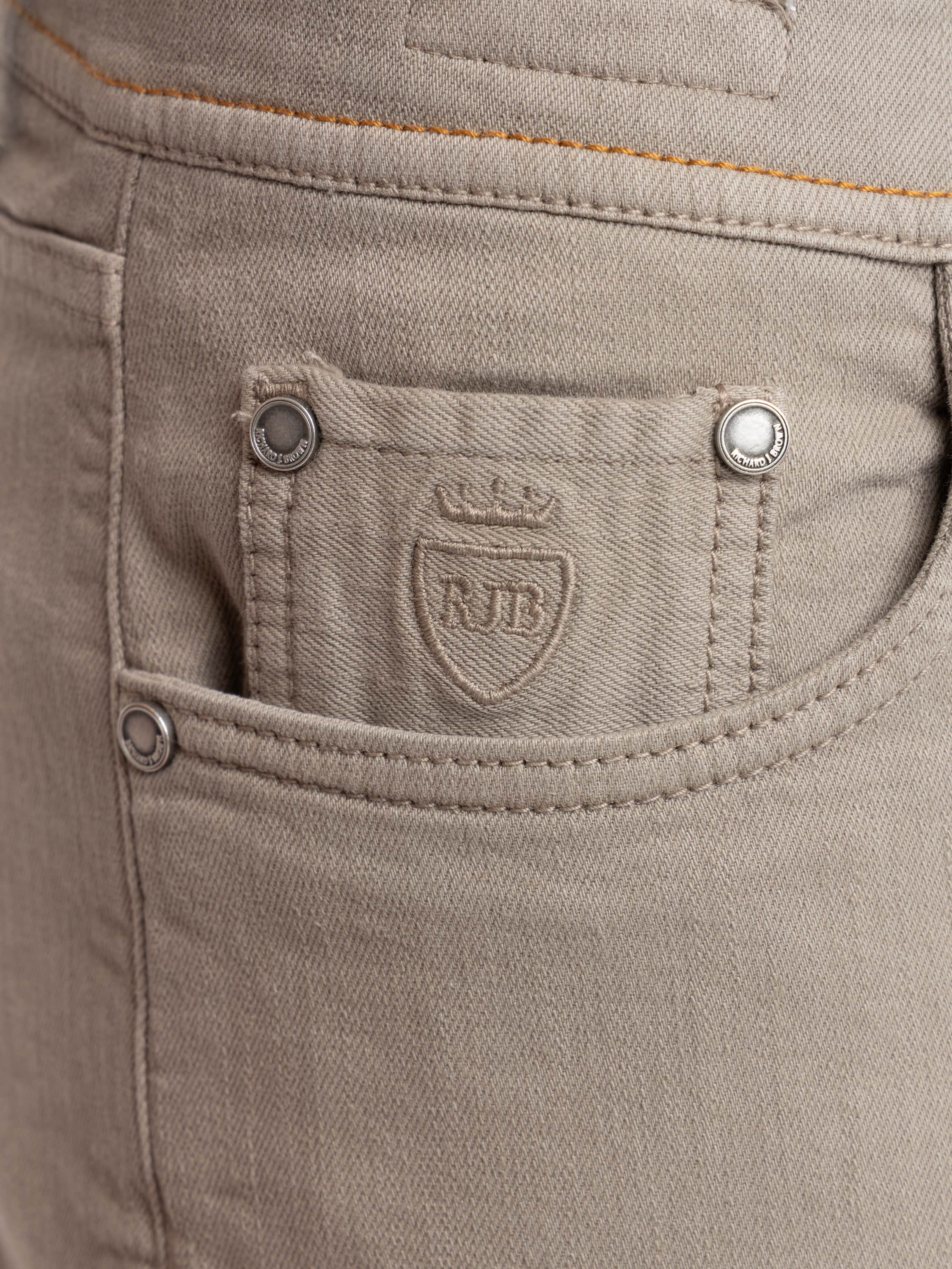 Light Brown Milano 5 Pockets Linen Blend Jeans