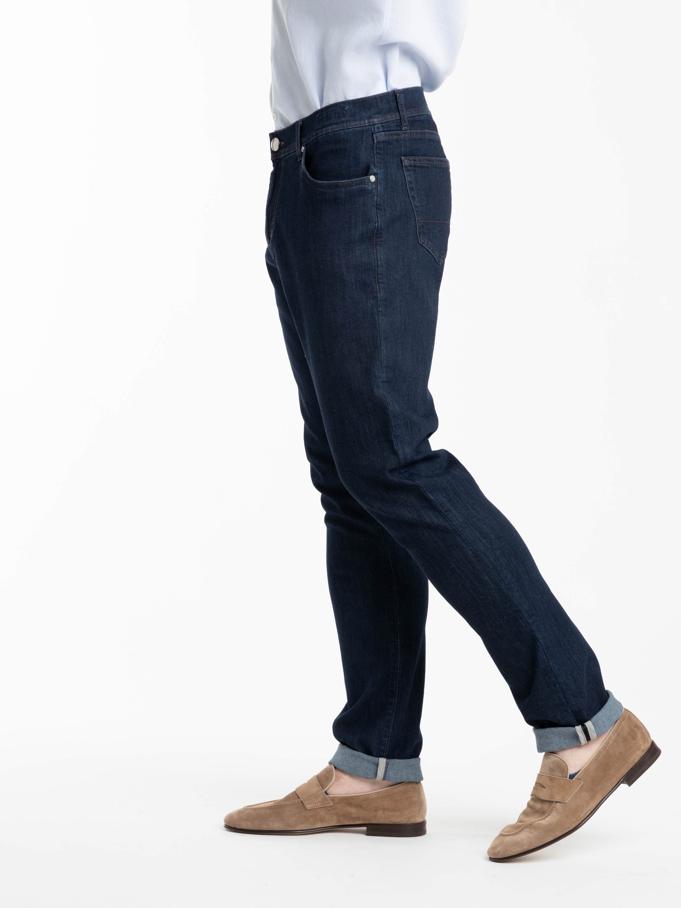 Navy Milano 5 Pockets Jeans