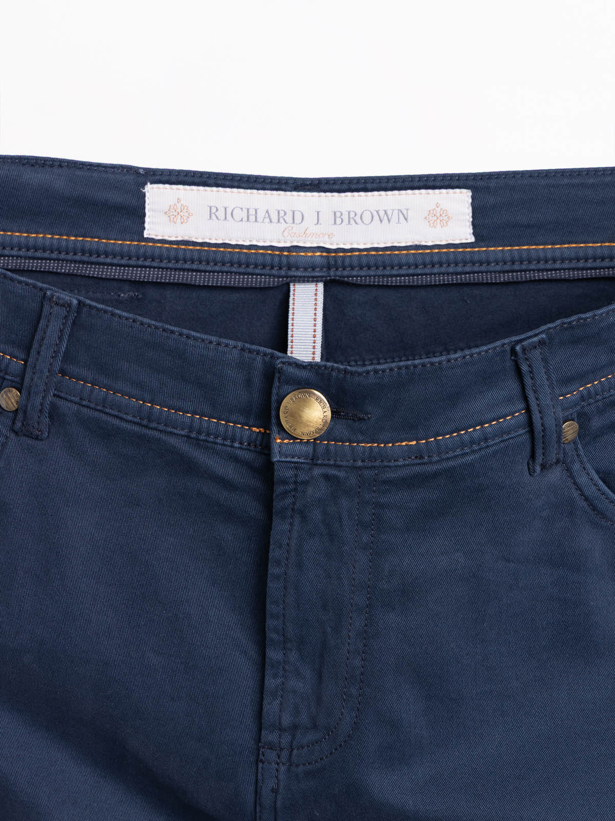 Navy Milano Cashmere-Blend Jeans