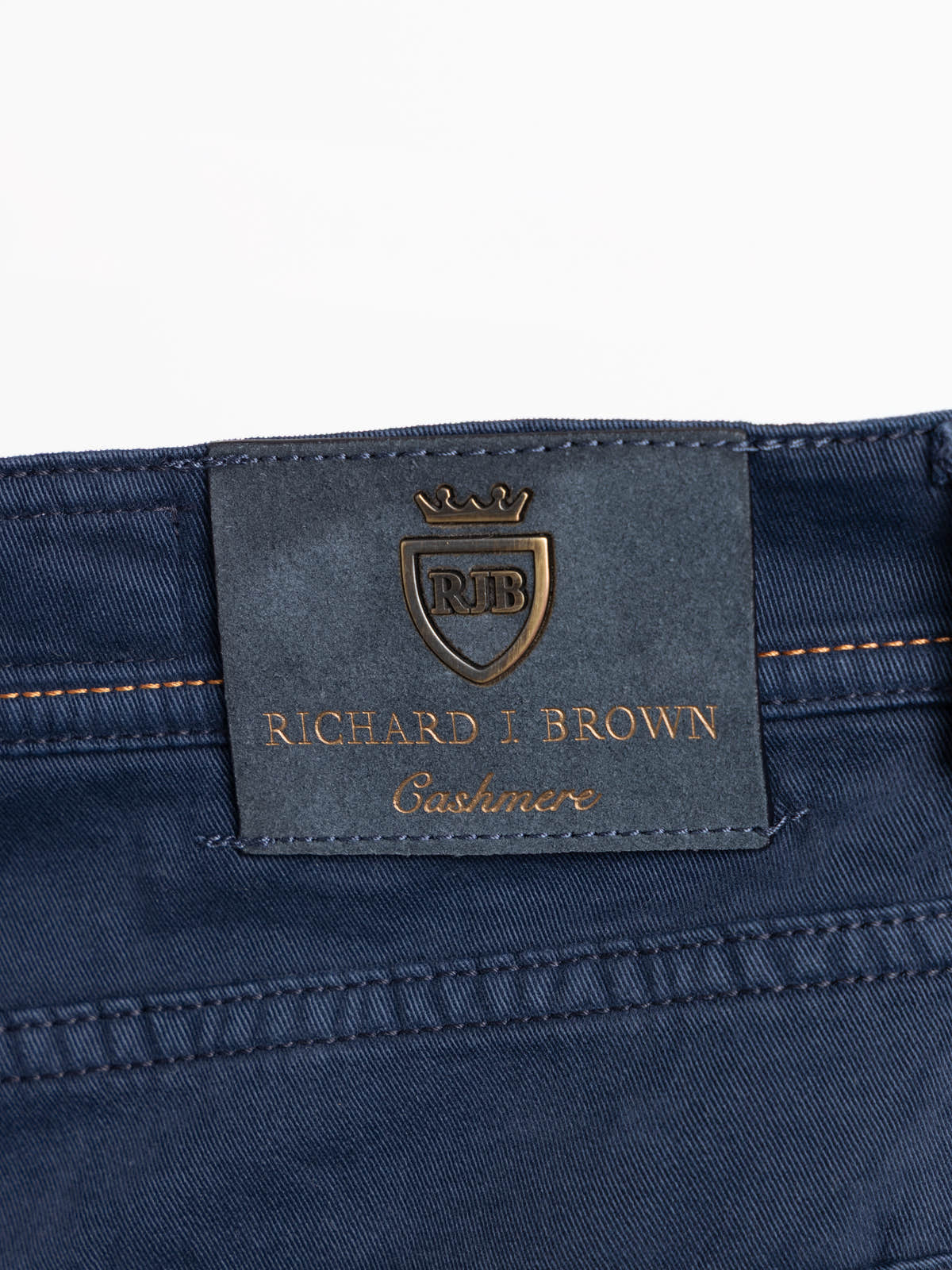 Navy Milano Cashmere-Blend Jeans